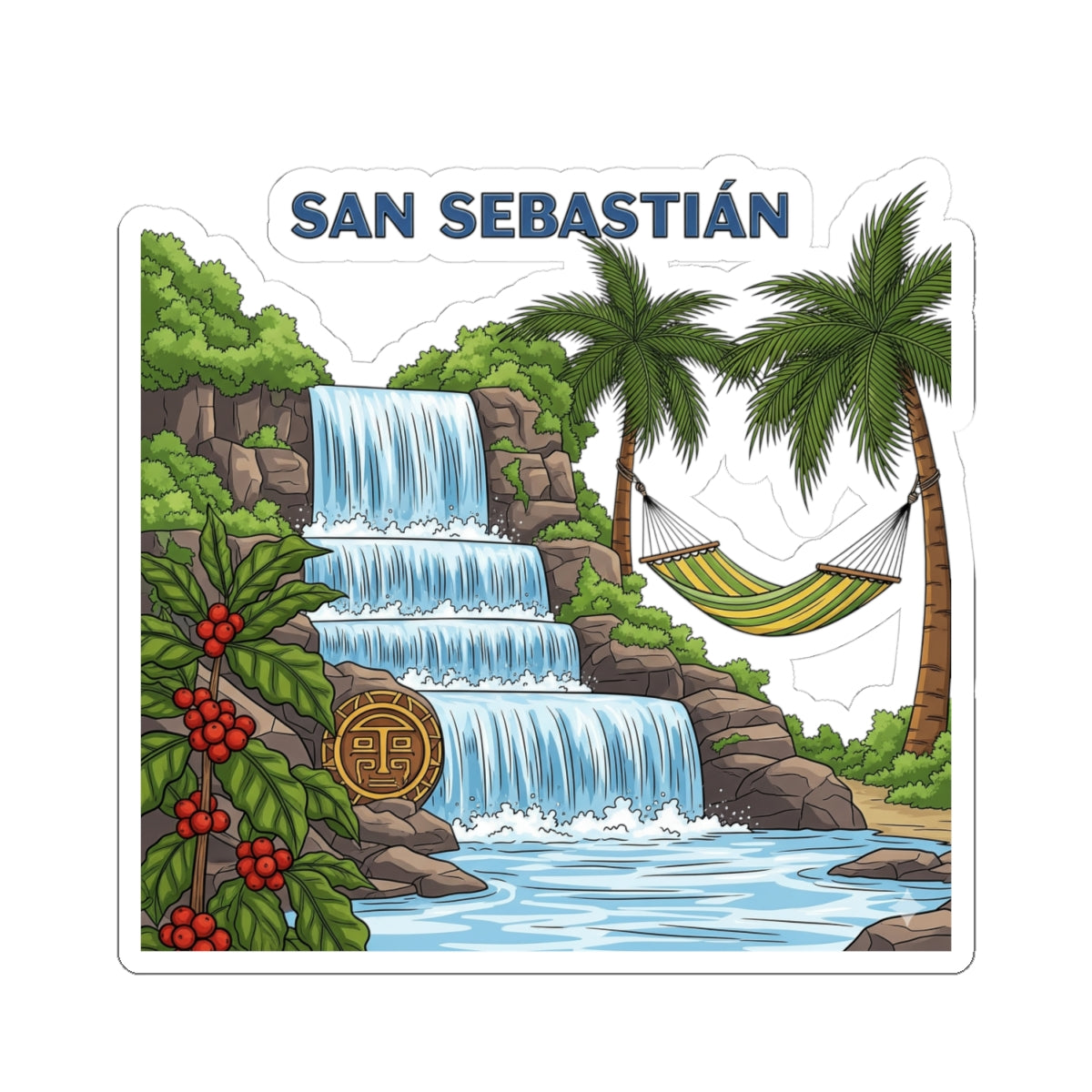 San Sebastian Kiss-Cut Stickers