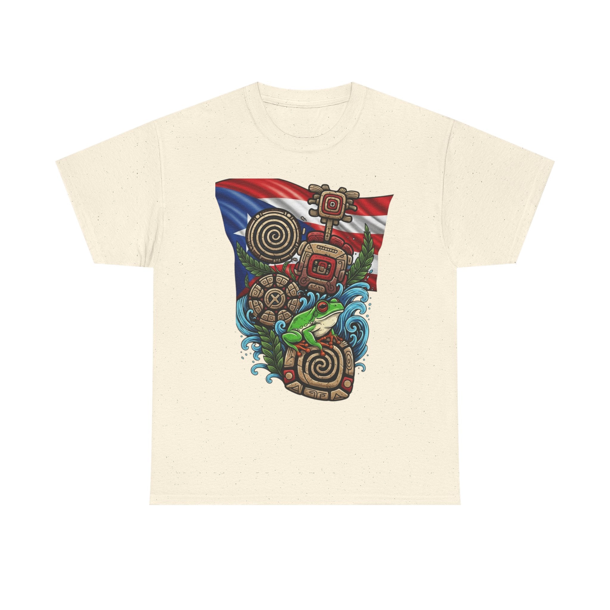 T-Shirt Featuring Tropical Island Design