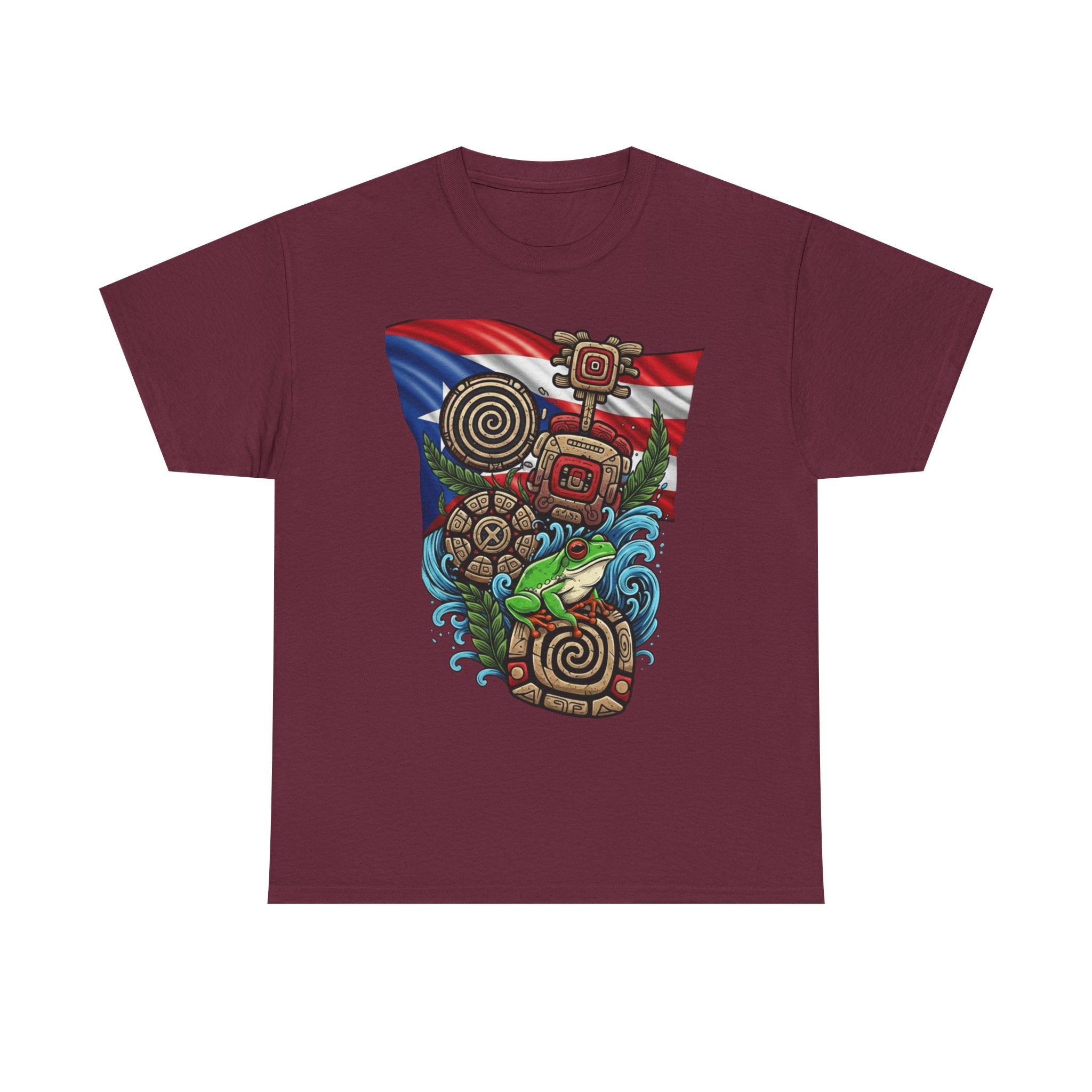 T-Shirt Featuring Tropical Island Design