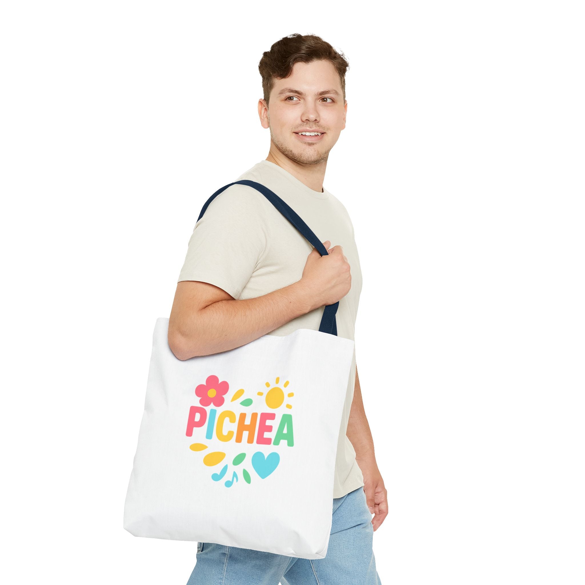 Pichea Colorful Floral Tote Bag, Shopping Bag, Beach Tote, Gift for Her, Eco-Friendly Bag, Spring/Summer Style