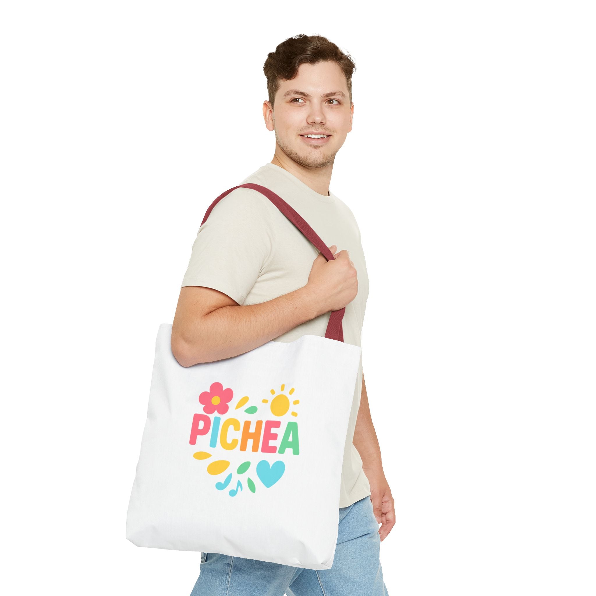 Pichea Colorful Floral Tote Bag, Shopping Bag, Beach Tote, Gift for Her, Eco-Friendly Bag, Spring/Summer Style