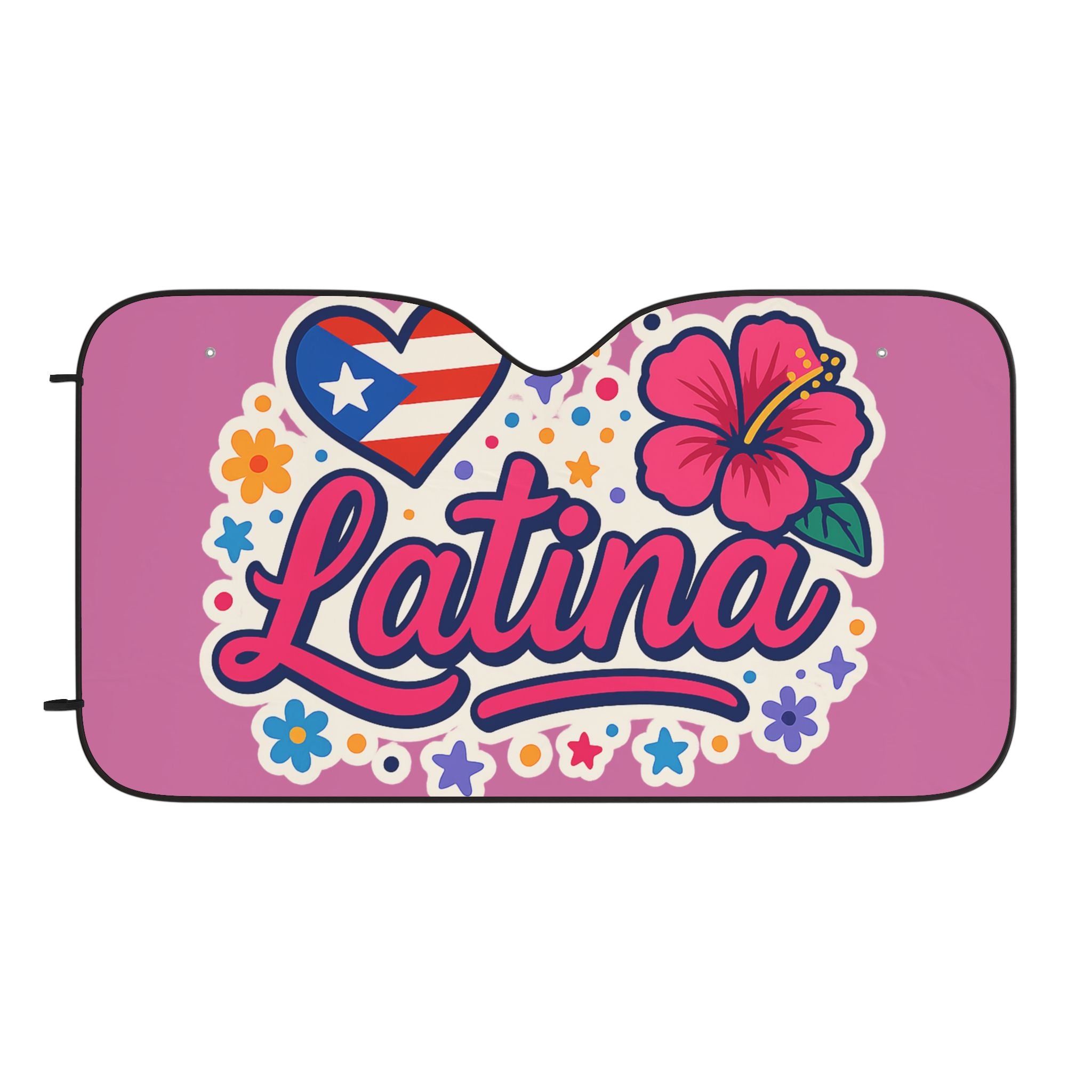Colorful Latina Car Sun Shades, Fun Vehicle Accessories, Beach Days, Gift for Latina Friends, Summer Car Decor