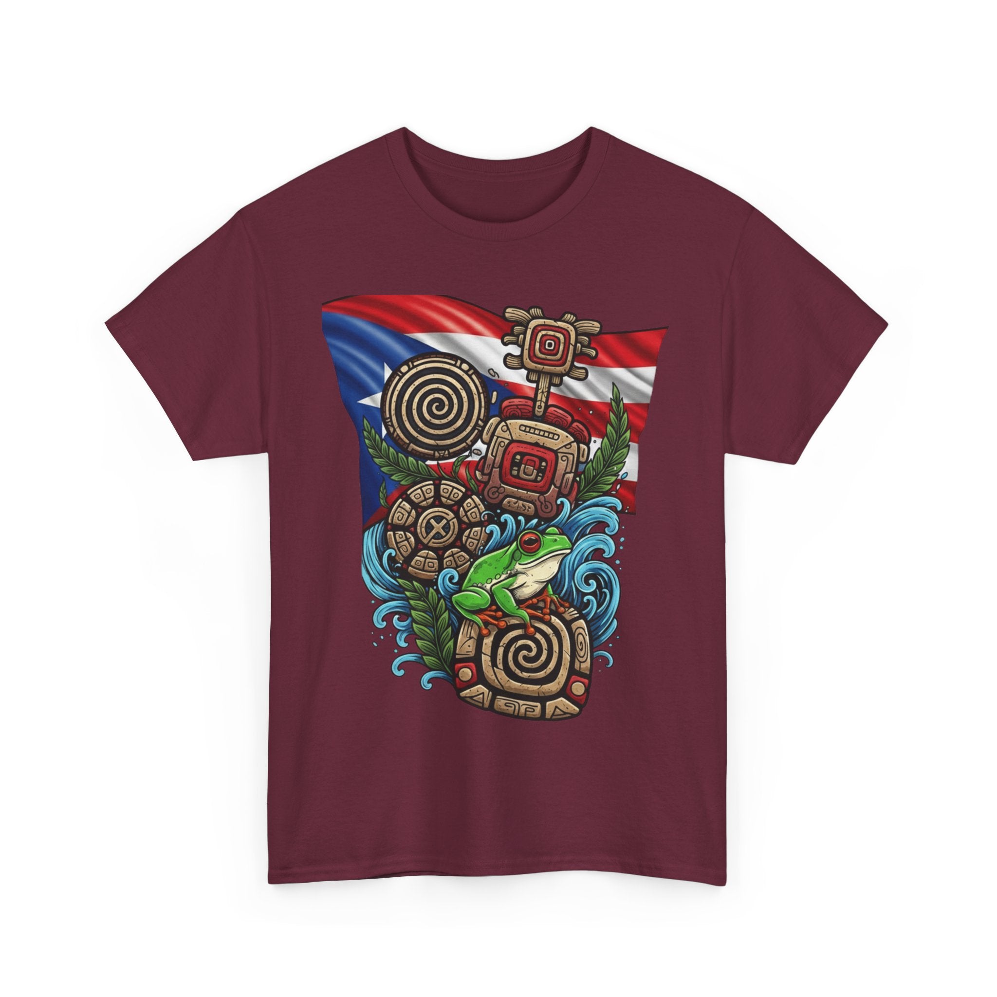 T-Shirt Featuring Tropical Island Design