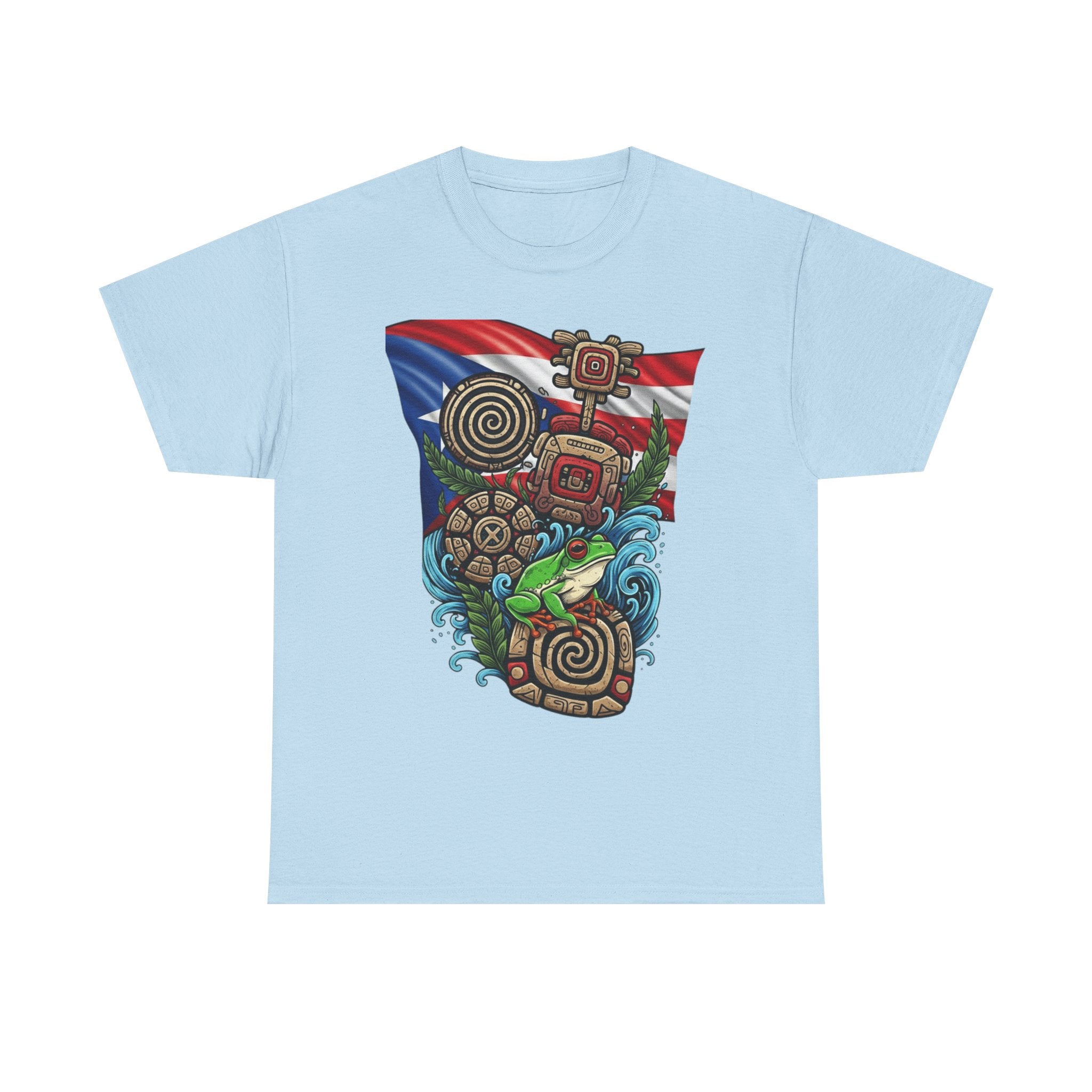 T-Shirt Featuring Tropical Island Design