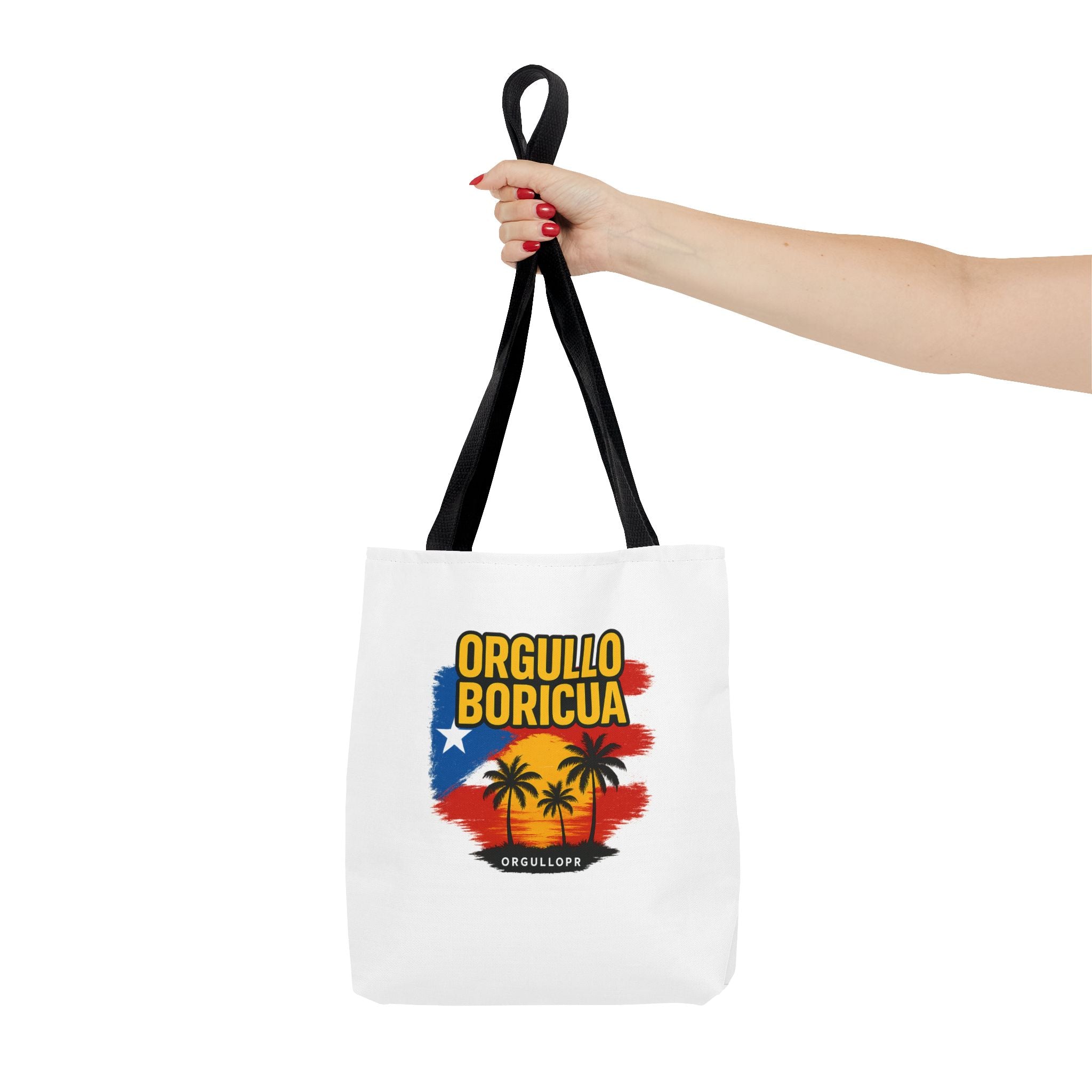 Proud Boricua Tote Bag - Puerto Rican Flag Design
