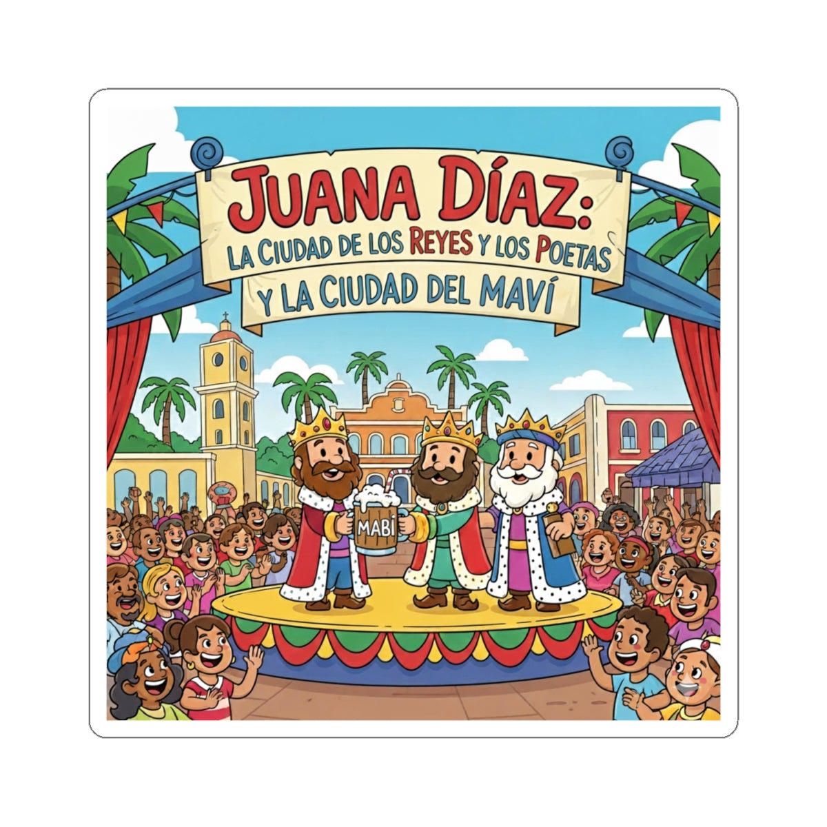 Juana Díaz Kiss-Cut Stickers