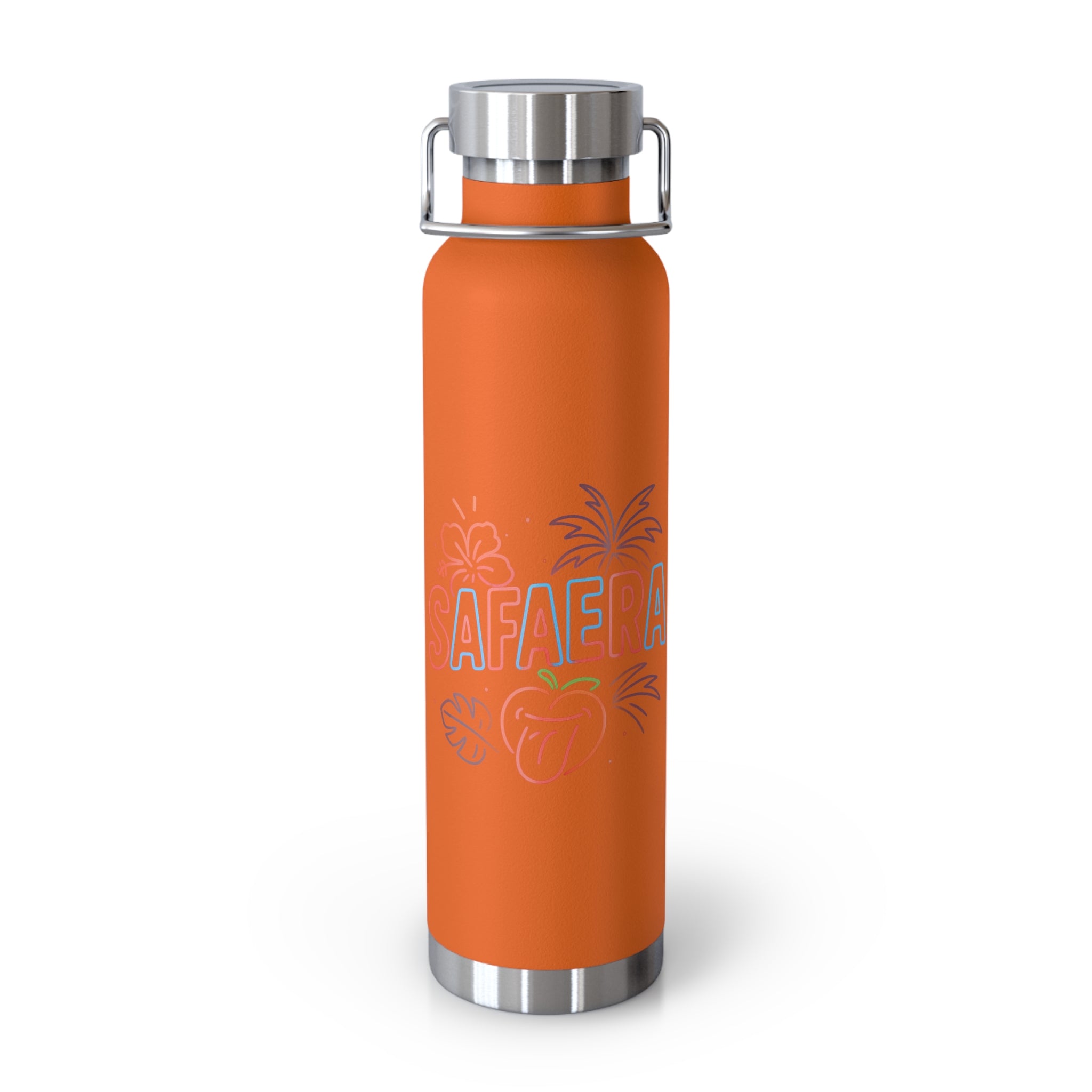 Safaera Insulated Water Bottle, 22oz, Tropical Vibe, Eco-Friendly Gift, Beach Day Essential, Summer Adventures, Hydration On-The-Go