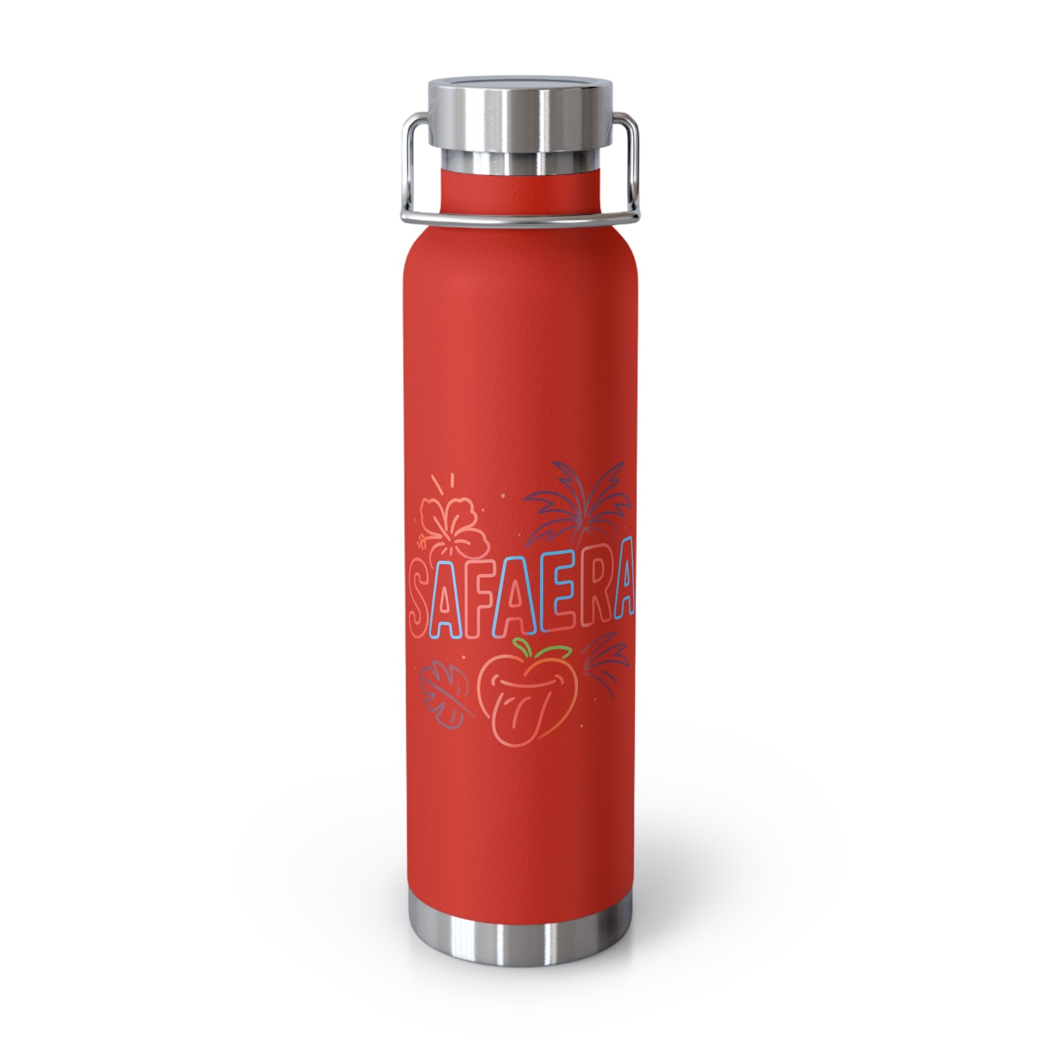 Safaera Insulated Water Bottle, 22oz, Tropical Vibe, Eco-Friendly Gift, Beach Day Essential, Summer Adventures, Hydration On-The-Go