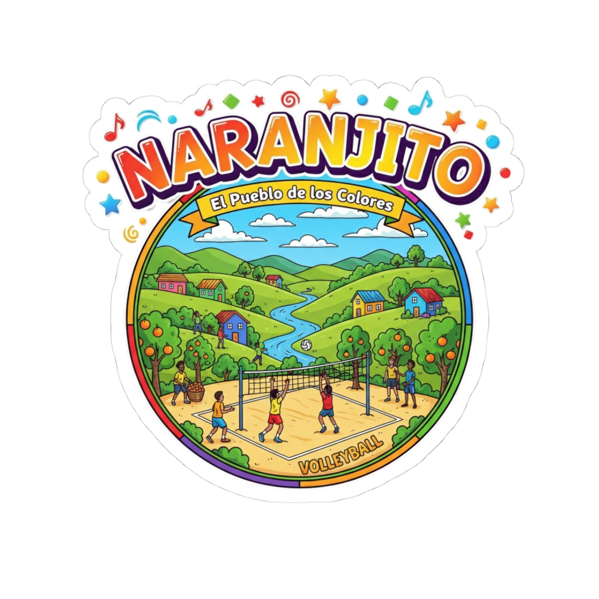 Naranjito Kiss-Cut Stickers