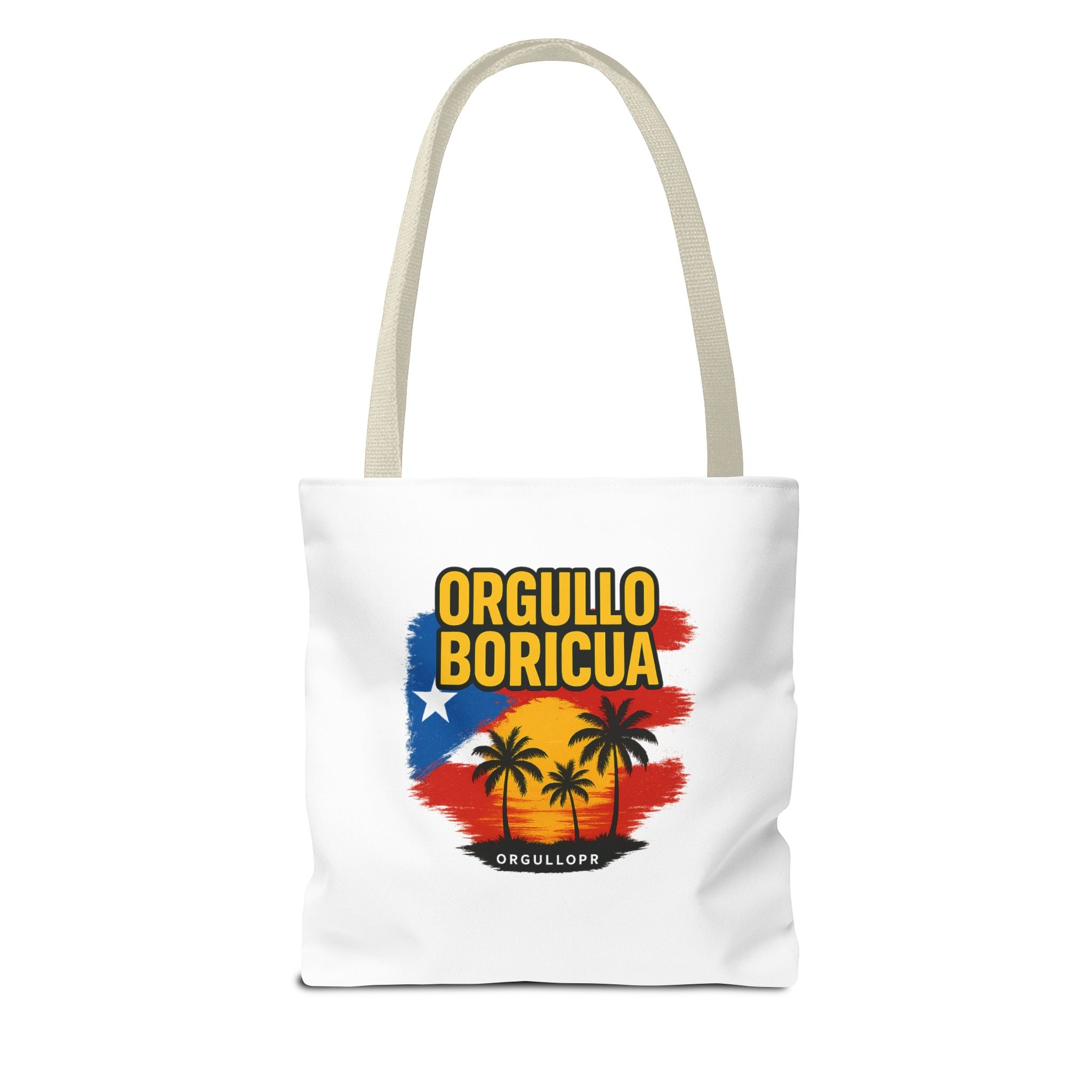 Proud Boricua Tote Bag - Puerto Rican Flag Design