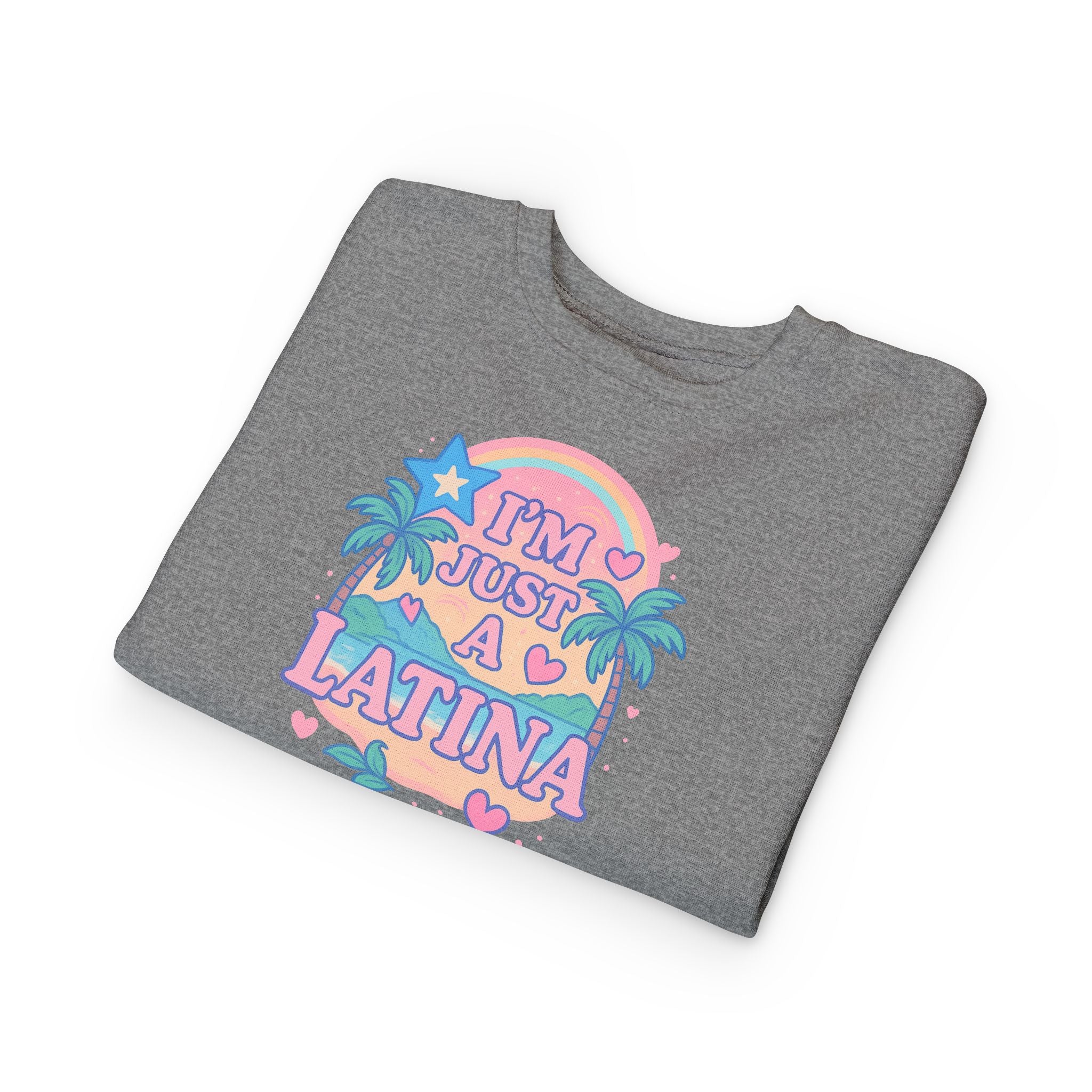 Toddler Sweatshirt - I'm Just a Latina - Cute Kid's Apparel, Birthday Gift, Celebrate Latina Pride, Casual Outfit, Everyday Wear