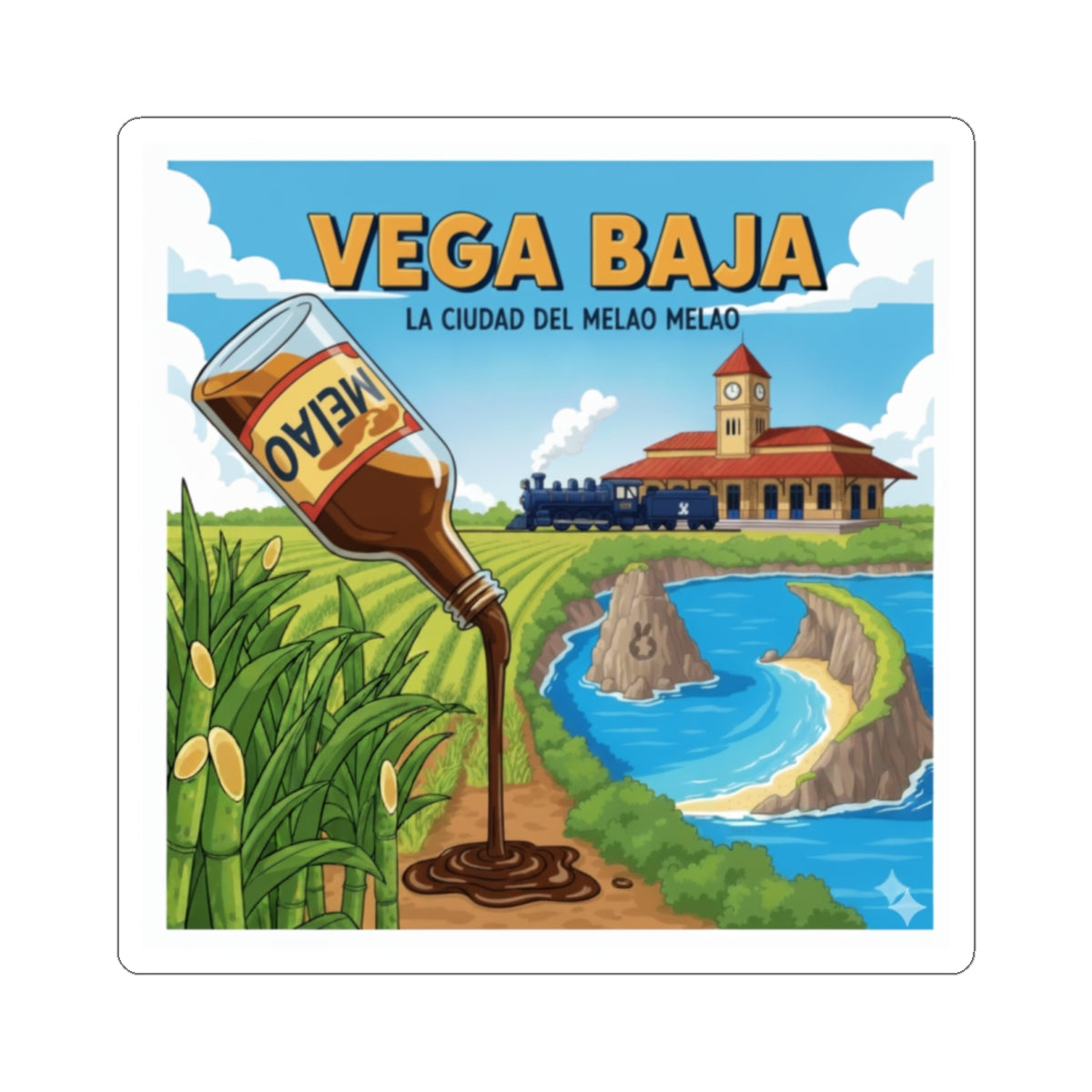 Vega Baja Kiss-Cut Stickers