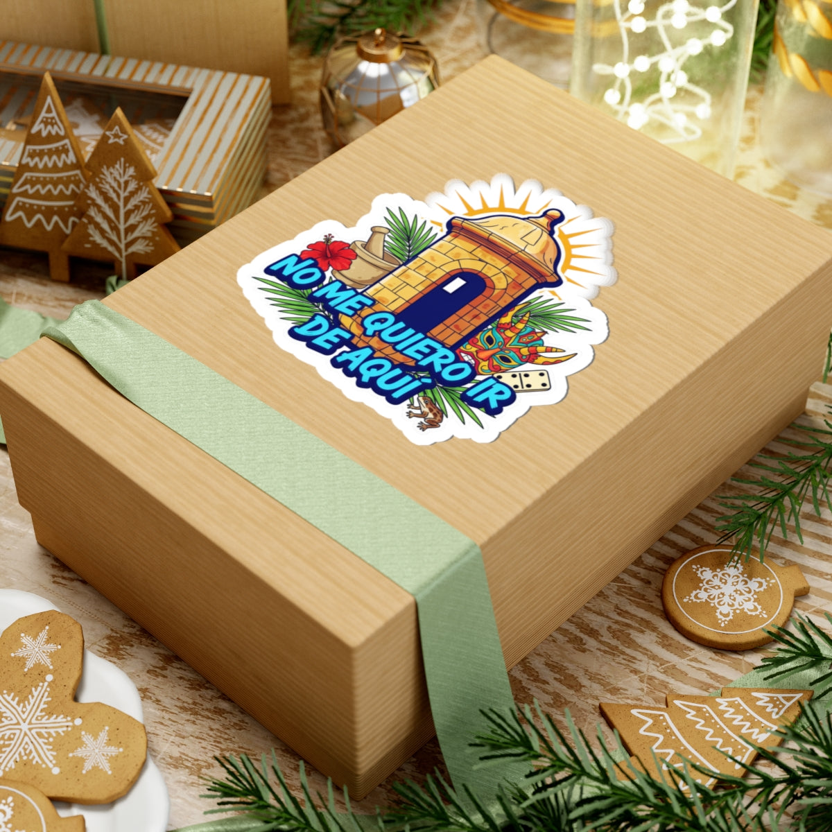 Kiss-Cut Sticker - "No Me Quiero Ir De Aquí" | Tropical Vibe, Fun Decor for Laptops, Scrapbooking, Gifts, Party Favors