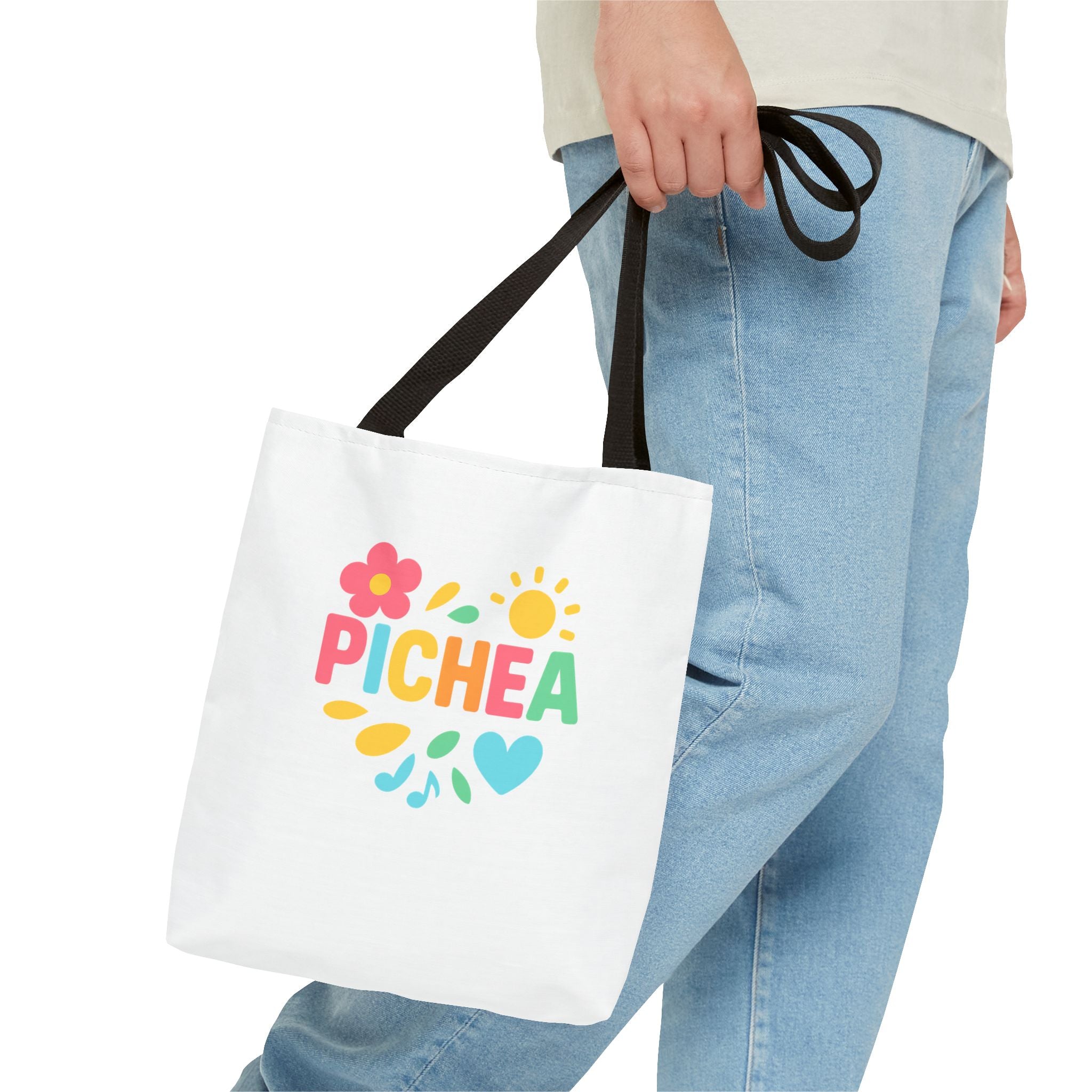 Pichea Colorful Floral Tote Bag, Shopping Bag, Beach Tote, Gift for Her, Eco-Friendly Bag, Spring/Summer Style