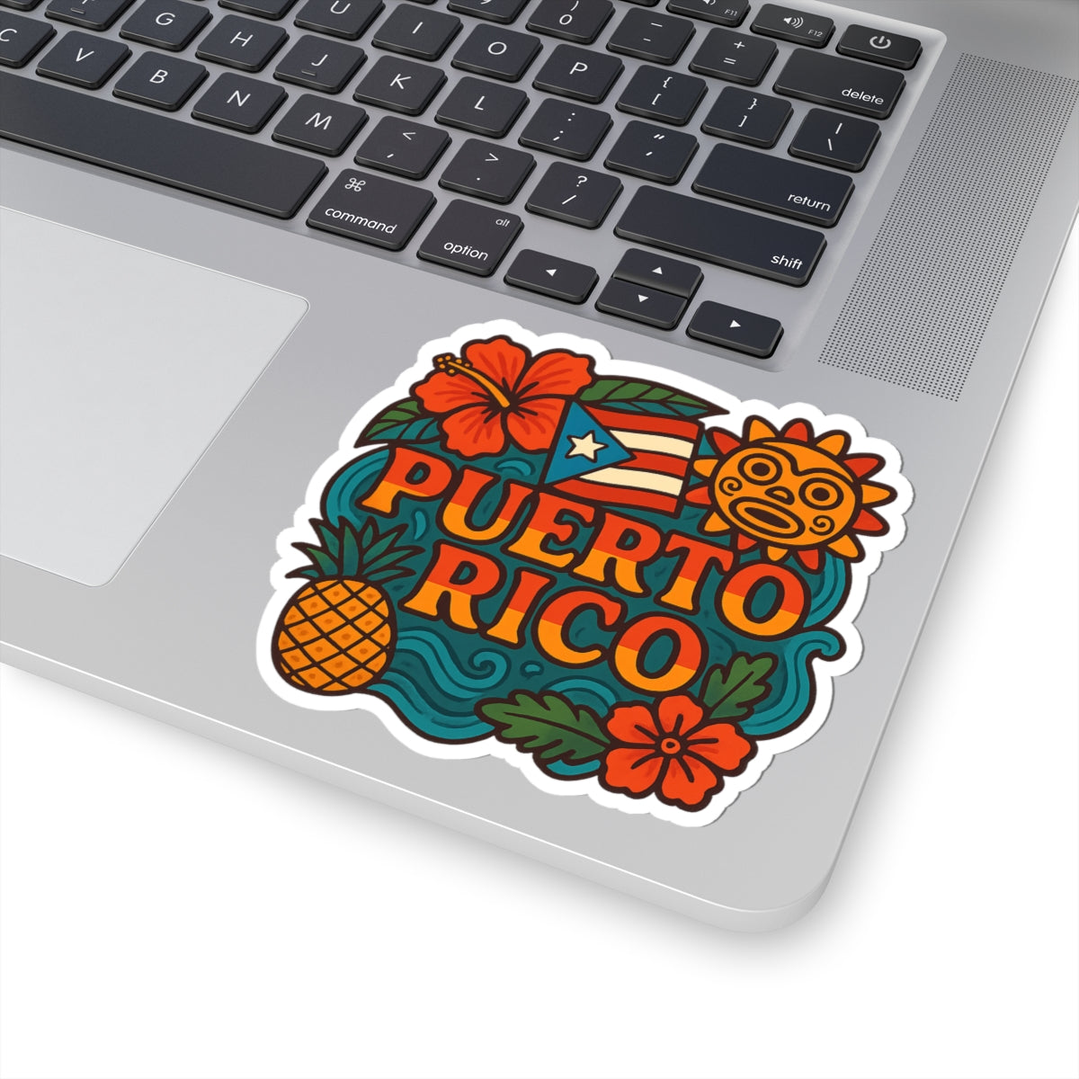 Vibrant Puerto Rico Kiss-Cut Stickers