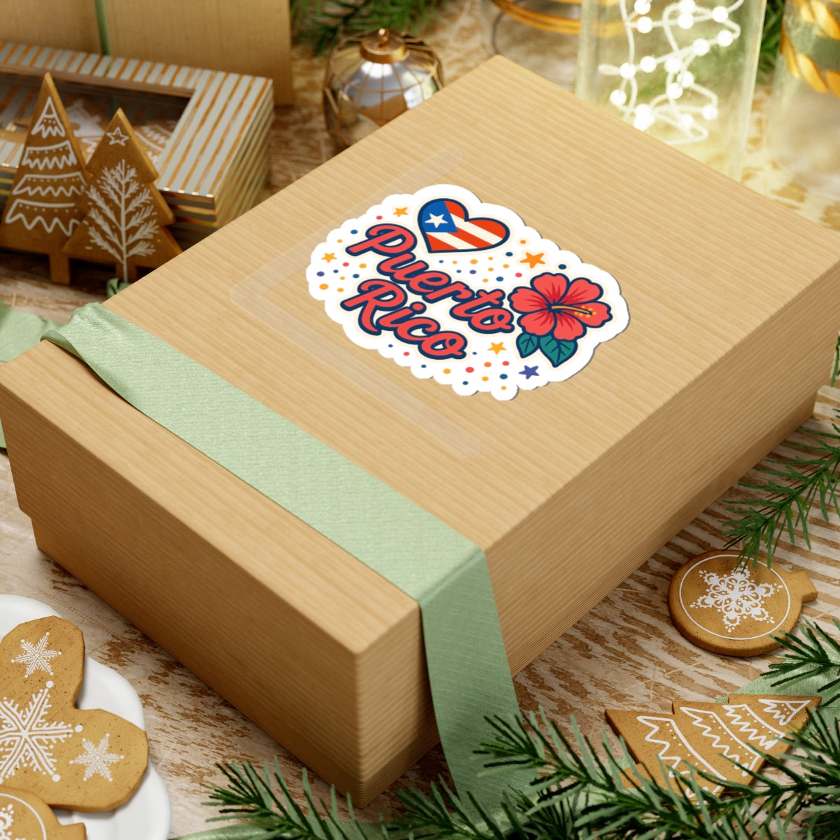 Colorful Puerto Rico Kiss-Cut Stickers