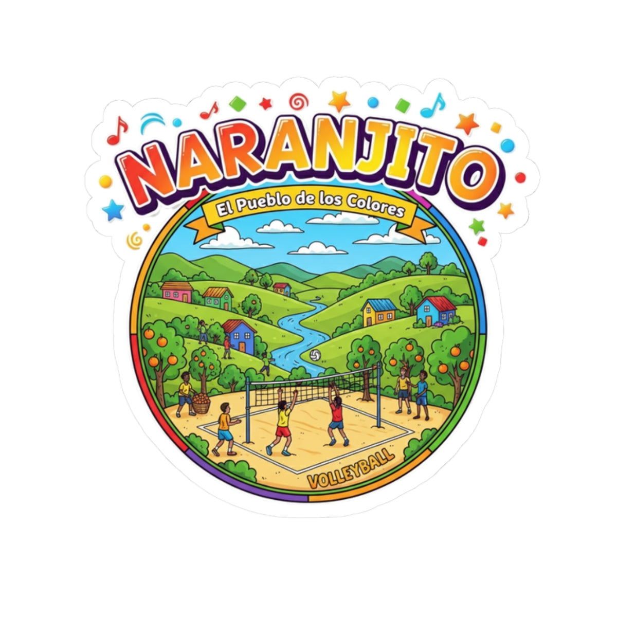 Naranjito Kiss-Cut Stickers