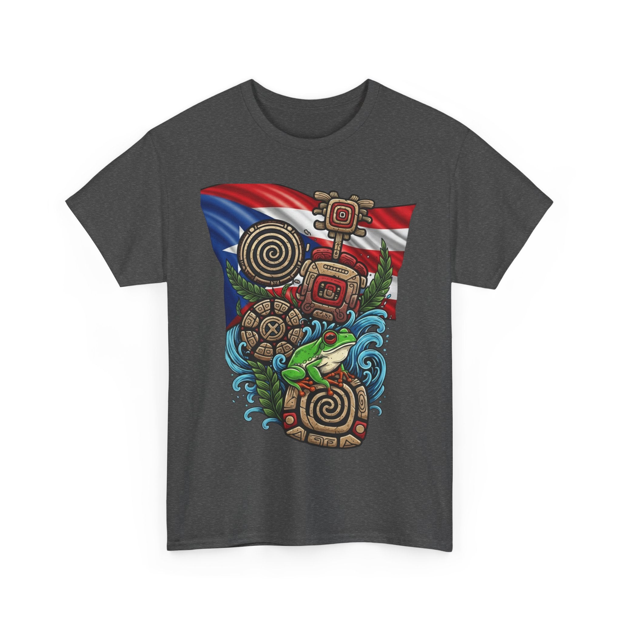 T-Shirt Featuring Tropical Island Design