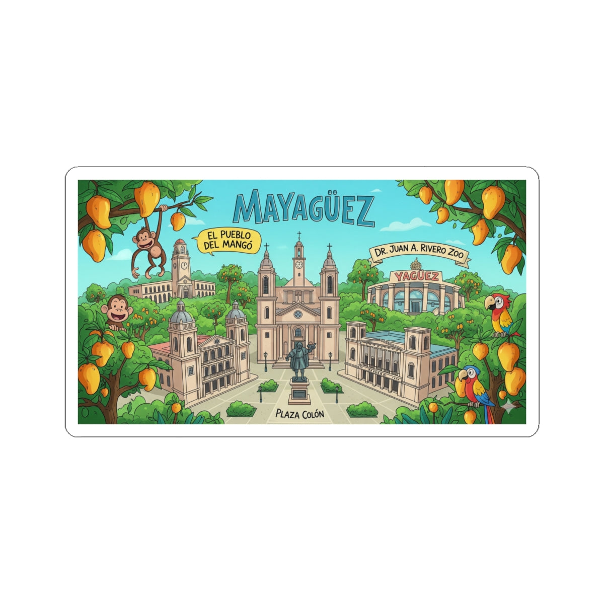 Mayagüez Kiss-Cut Stickers