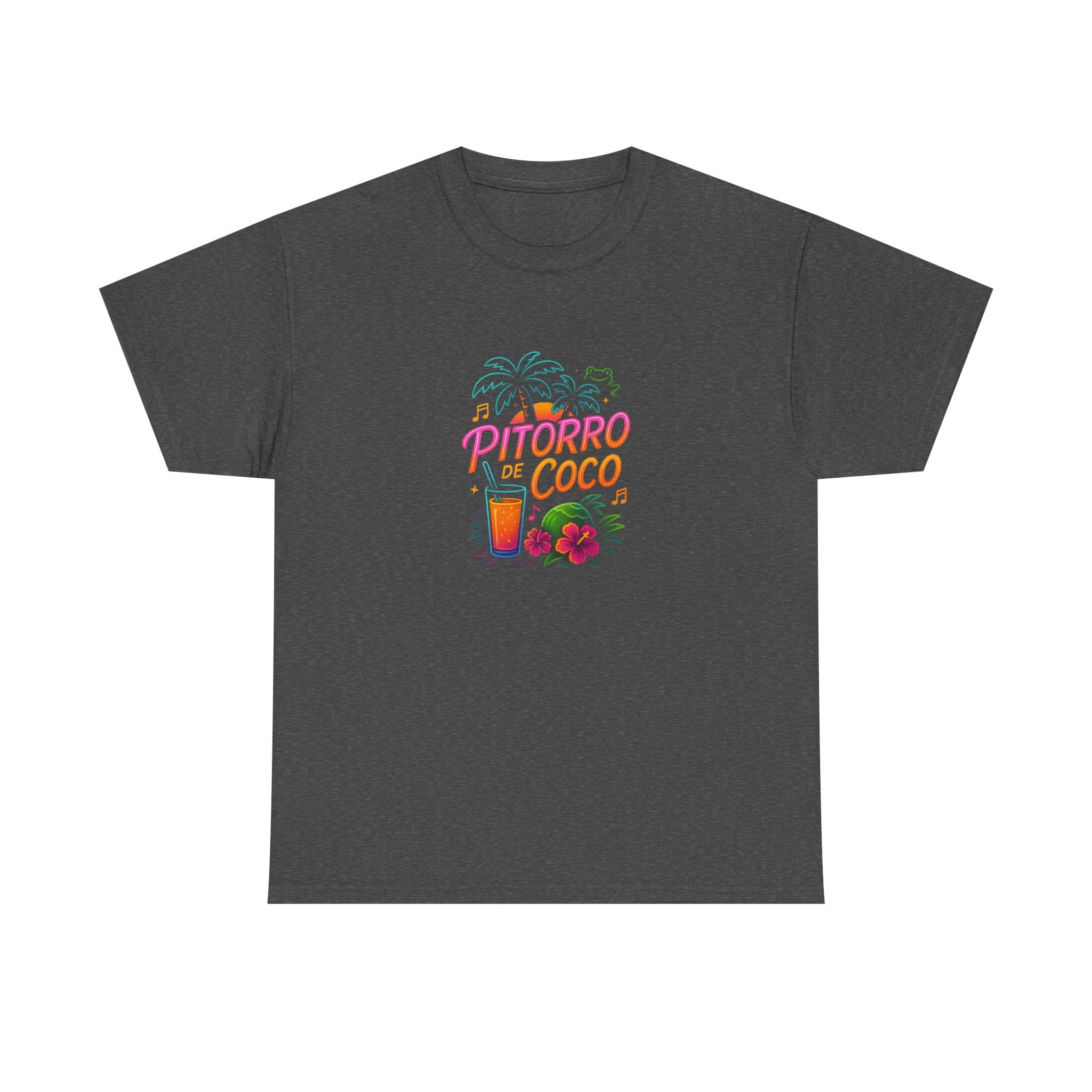 Pitorro Coco Graphic Tee, Summer Vibes Shirt, Unisex Heavy Cotton Tee, Tropical Drink Tee, Casual Wear for Beach Lovers