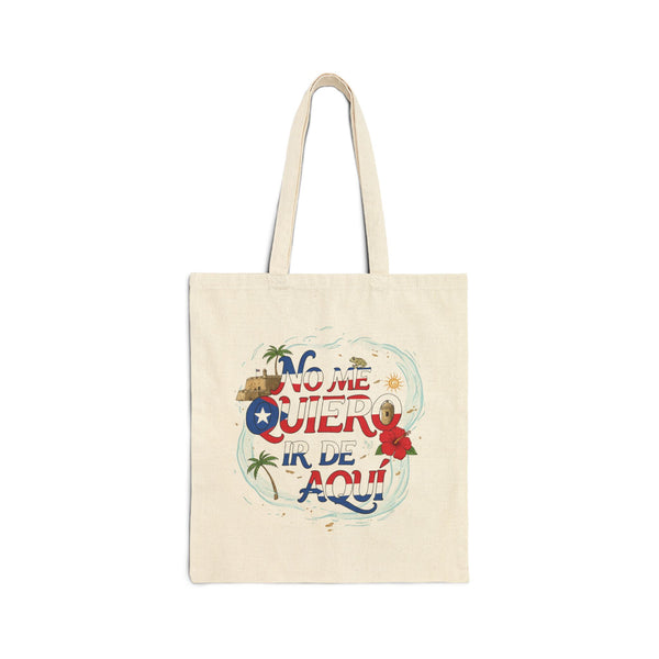 Tote Bag with Retro Design, Beach Bag, Shopping Tote, Eco-Friendly Gift, Travel Accessory, No Me Quiero Ir de Aquí