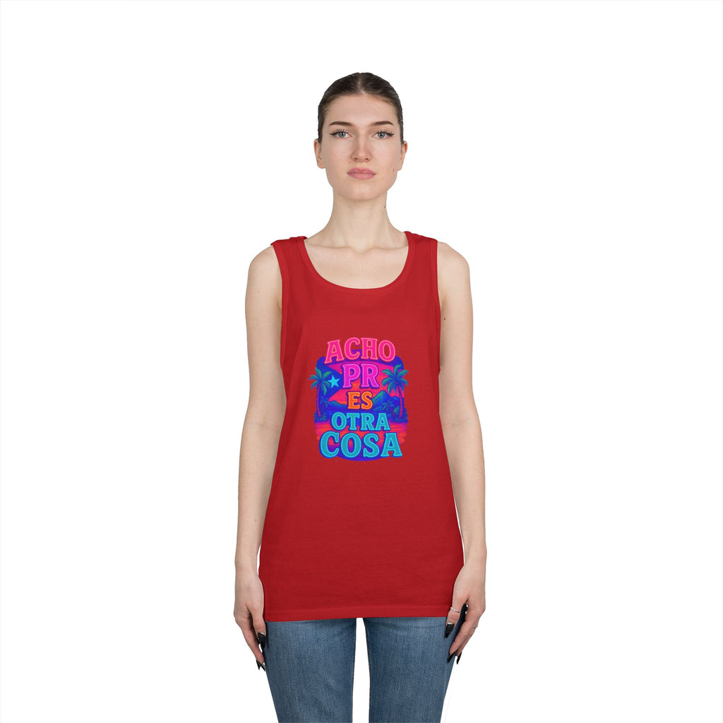 Colorful Graphic Tank Top, Unisex Cotton Summer Wear, Fun Tees for Parties, Vacation Essential, Gift Idea, Beachwear