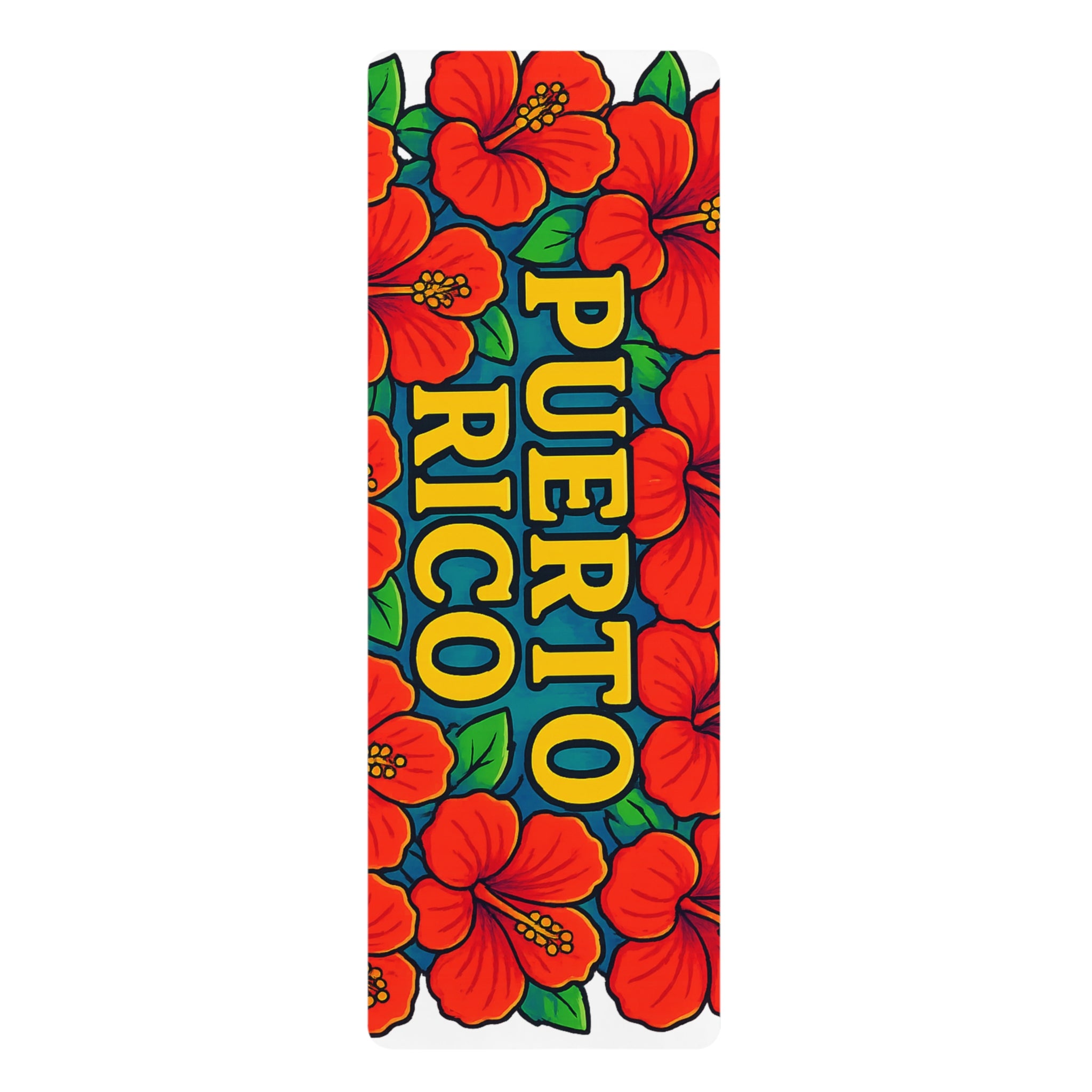 Vibrant Puerto Rico Yoga Mat, Exercise Mat for Pilates, Fitness Gear, Workout Mat, Gift for Yoga Enthusiasts