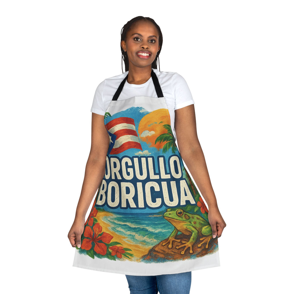 Puerto Rican Pride Apron, Fun Cooking Gift, BBQ Accessories, Chef Apron for Foodies, Tropical Decor