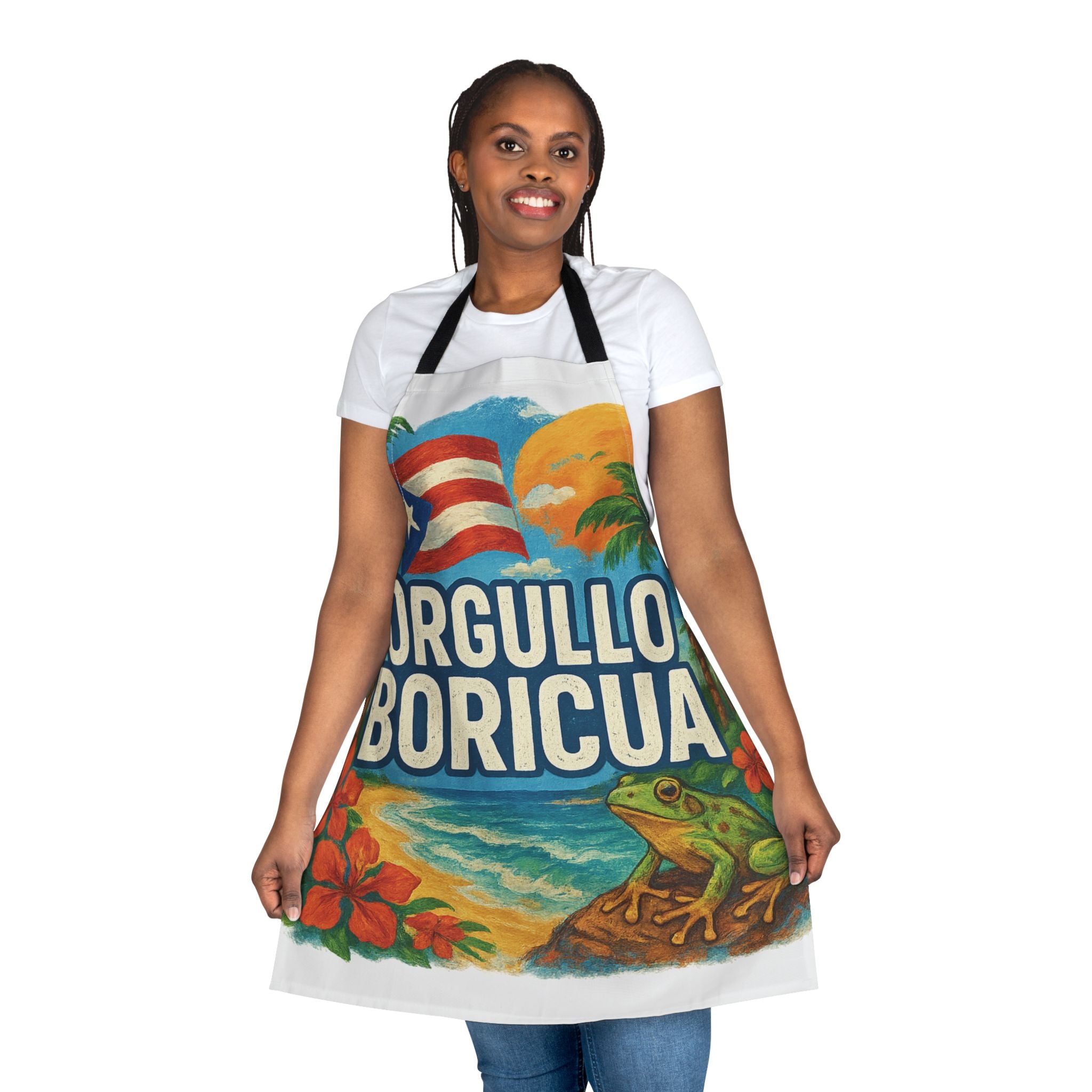 Puerto Rican Pride Apron, Fun Cooking Gift, BBQ Accessories, Chef Apron for Foodies, Tropical Decor