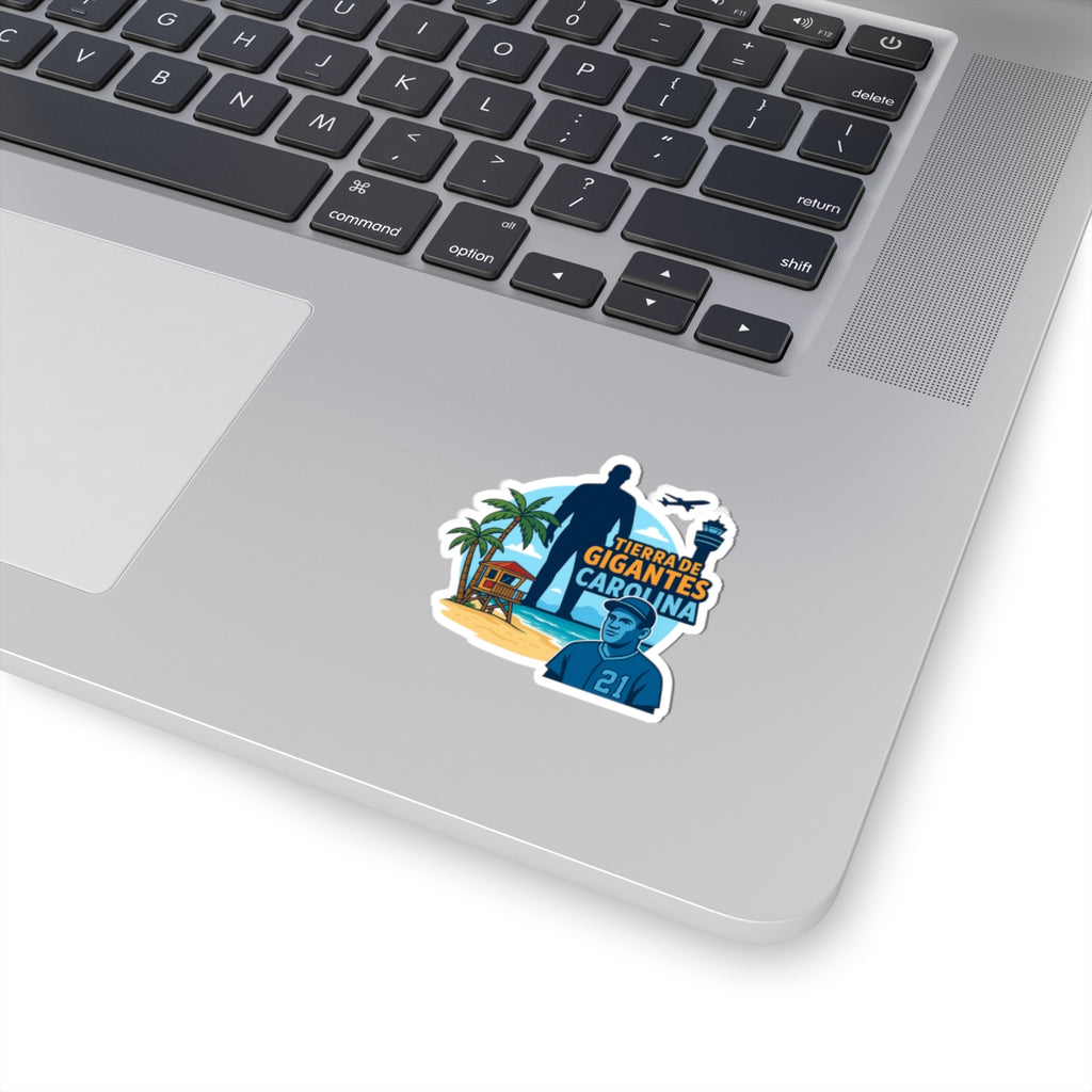 Tropical Kiss-Cut Stickers featuring Carolina Giants, Perfect for Travel Lovers, Laptop Decor, Gifts, Summer Vibes, Beach Decor