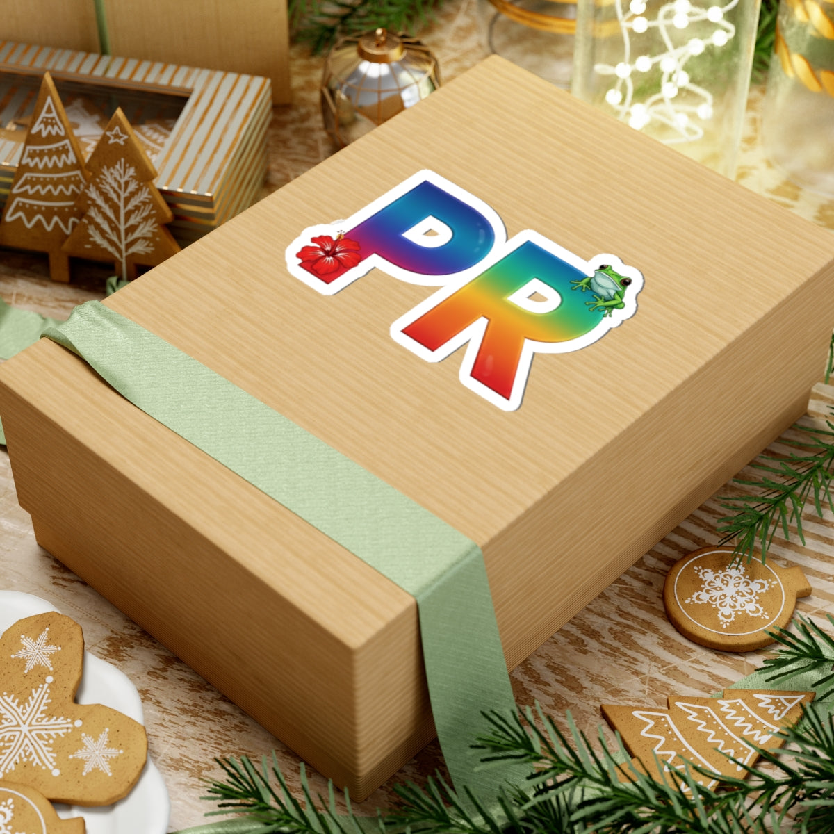 Colorful PR Kiss-Cut Stickers | Fun Decor, Laptop Accessories, Phone Stickers, Party Favors, Travel Mementos