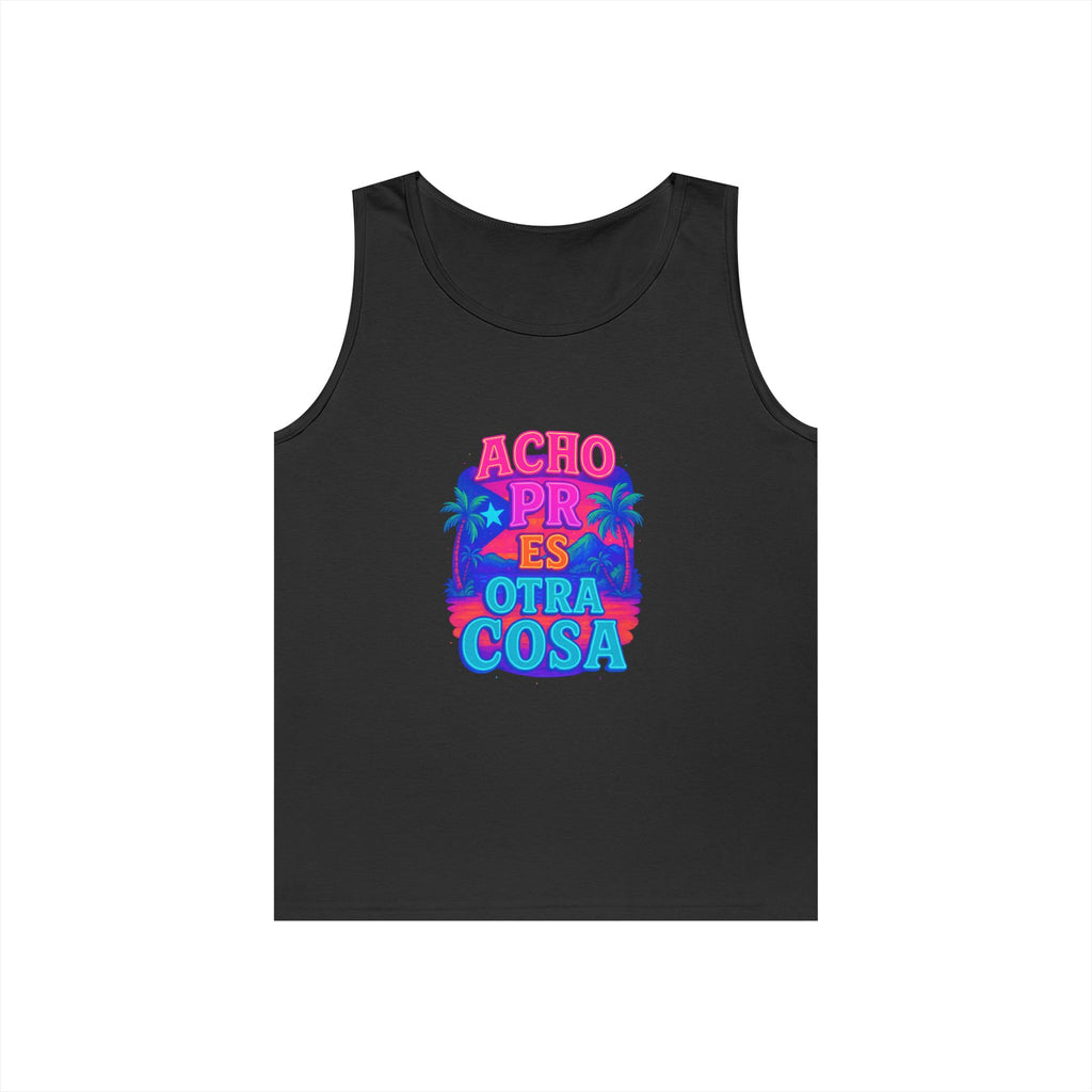 Colorful Graphic Tank Top, Unisex Cotton Summer Wear, Fun Tees for Parties, Vacation Essential, Gift Idea, Beachwear