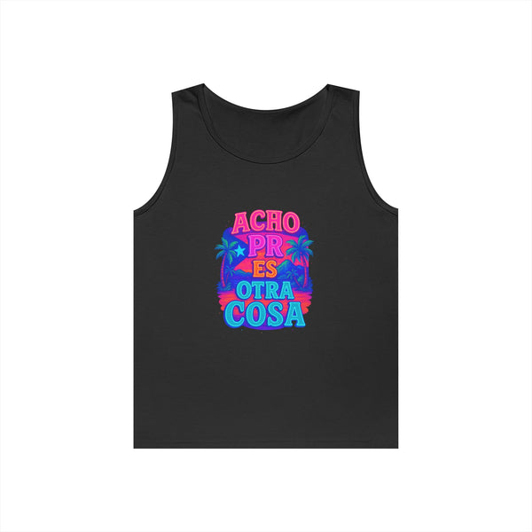 Colorful Graphic Tank Top, Unisex Cotton Summer Wear, Fun Tees for Parties, Vacation Essential, Gift Idea, Beachwear