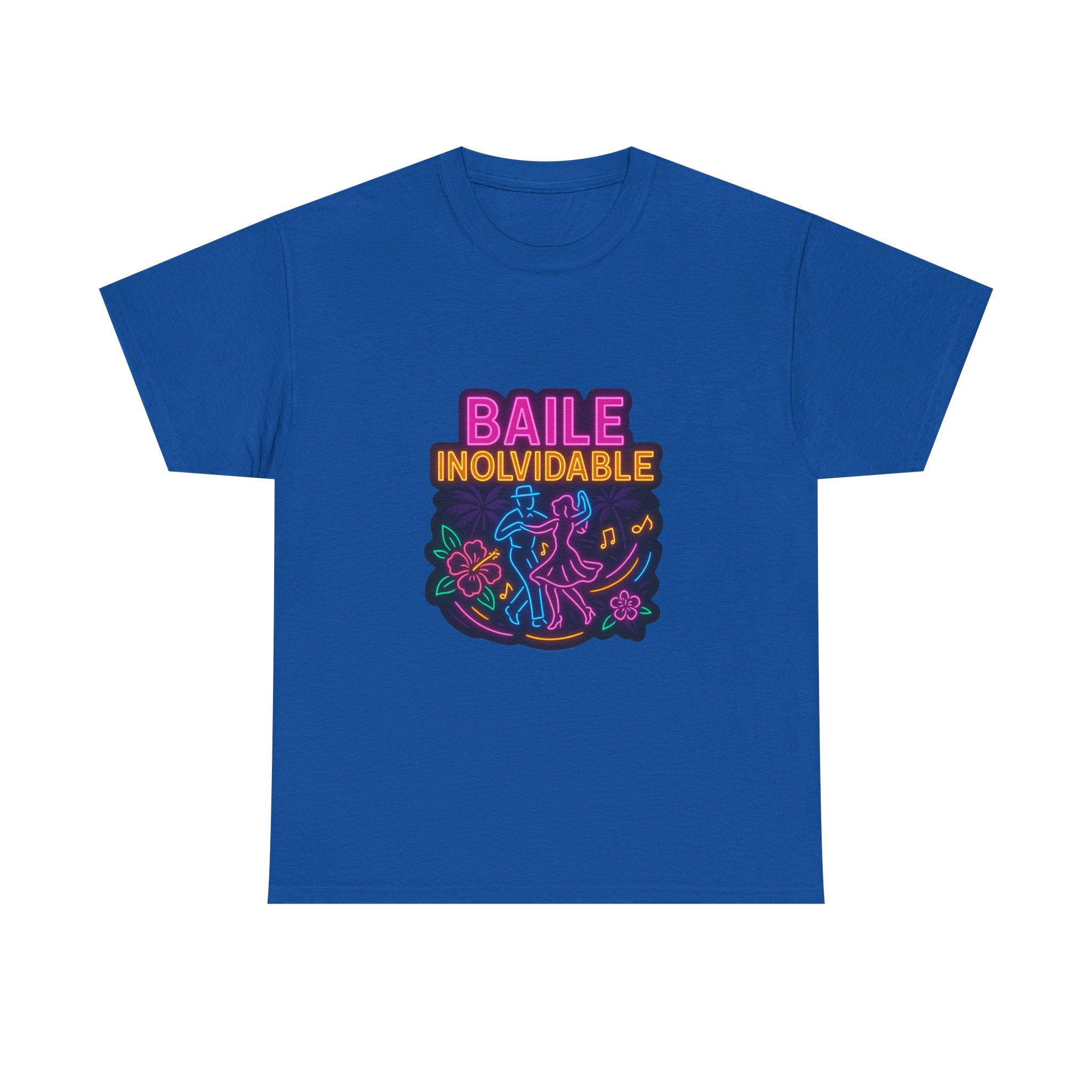 Unisex Heavy Cotton Tee Baile Inolvidable Front - Colorful 'Baile Inolvidable' T-Shirt