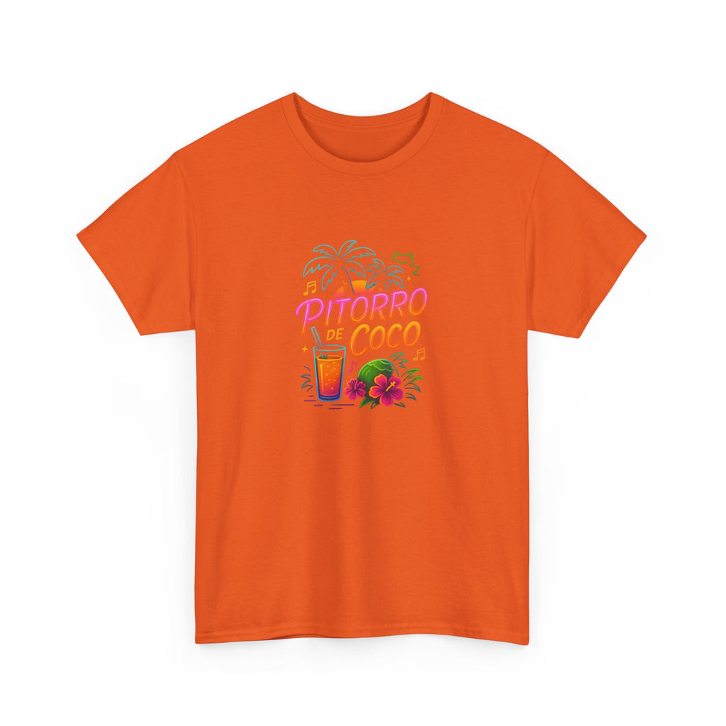 Pitorro Coco Graphic Tee, Summer Vibes Shirt, Unisex Heavy Cotton Tee, Tropical Drink Tee, Casual Wear for Beach Lovers