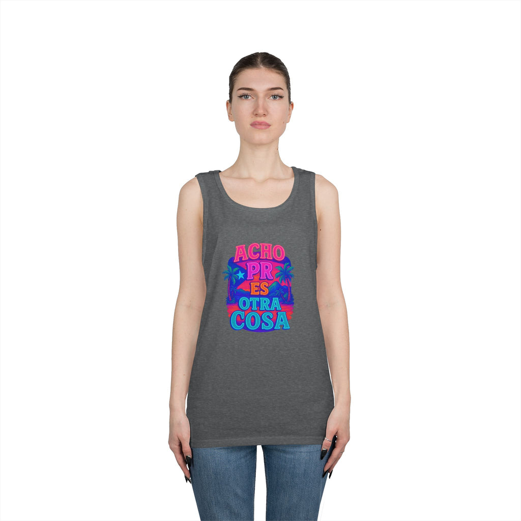 Colorful Graphic Tank Top, Unisex Cotton Summer Wear, Fun Tees for Parties, Vacation Essential, Gift Idea, Beachwear