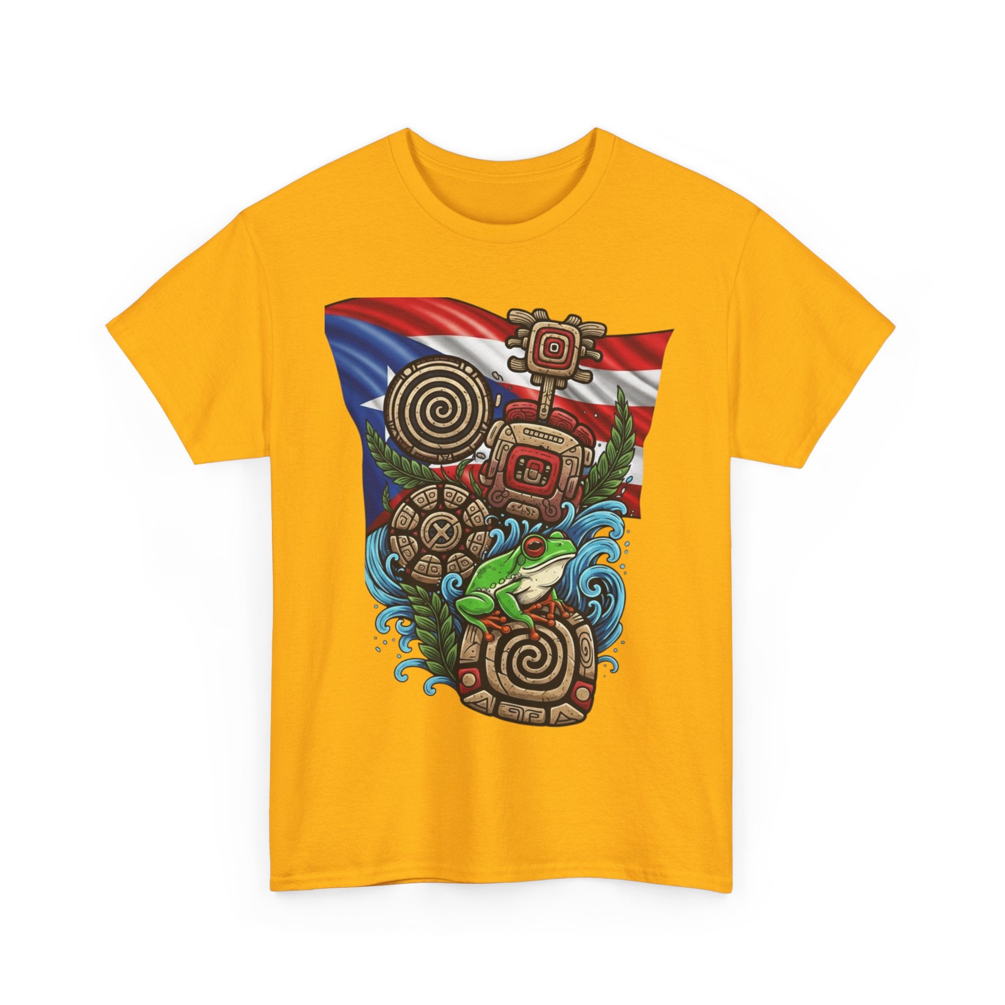 T-Shirt Featuring Tropical Island Design