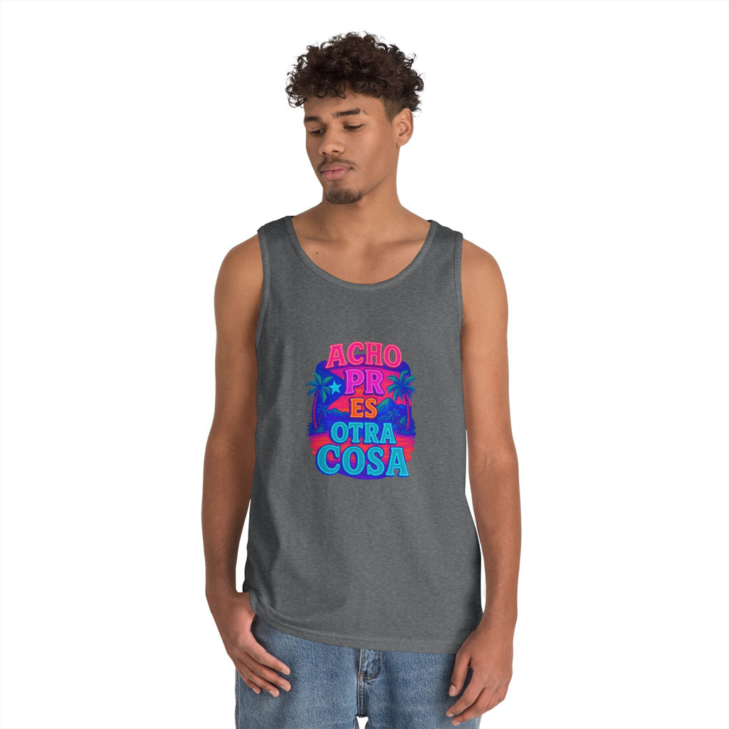 Colorful Graphic Tank Top, Unisex Cotton Summer Wear, Fun Tees for Parties, Vacation Essential, Gift Idea, Beachwear
