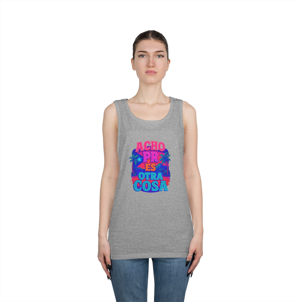 Colorful Graphic Tank Top, Unisex Cotton Summer Wear, Fun Tees for Parties, Vacation Essential, Gift Idea, Beachwear