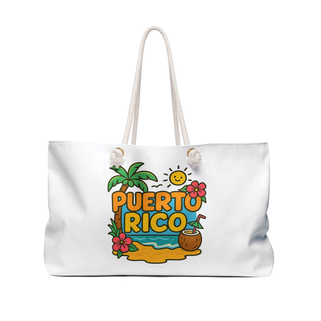 Tropical Puerto Rico Weekender Bag, Travel Tote, Beach Bag, Vacation Essentials, Gift for Travelers