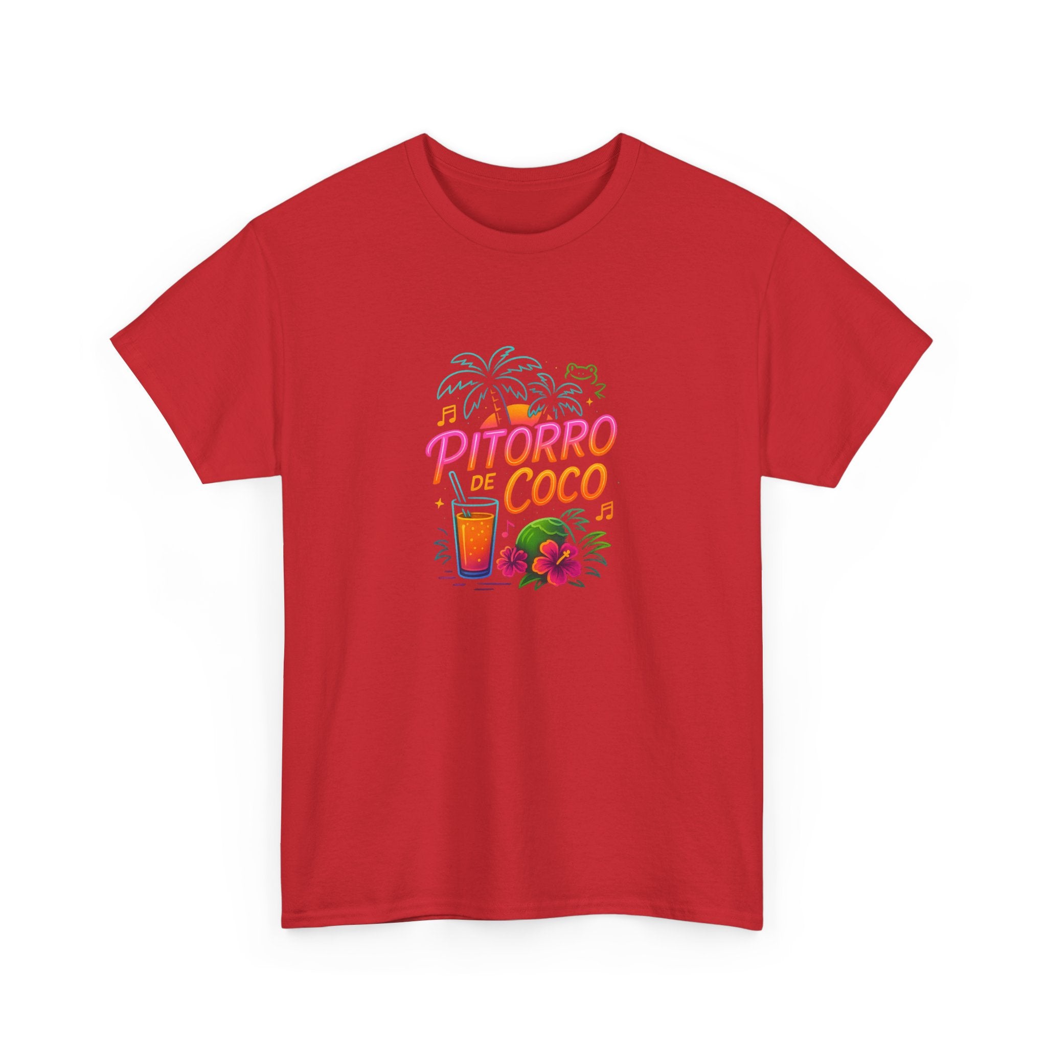 Pitorro Coco Graphic Tee, Summer Vibes Shirt, Unisex Heavy Cotton Tee, Tropical Drink Tee, Casual Wear for Beach Lovers