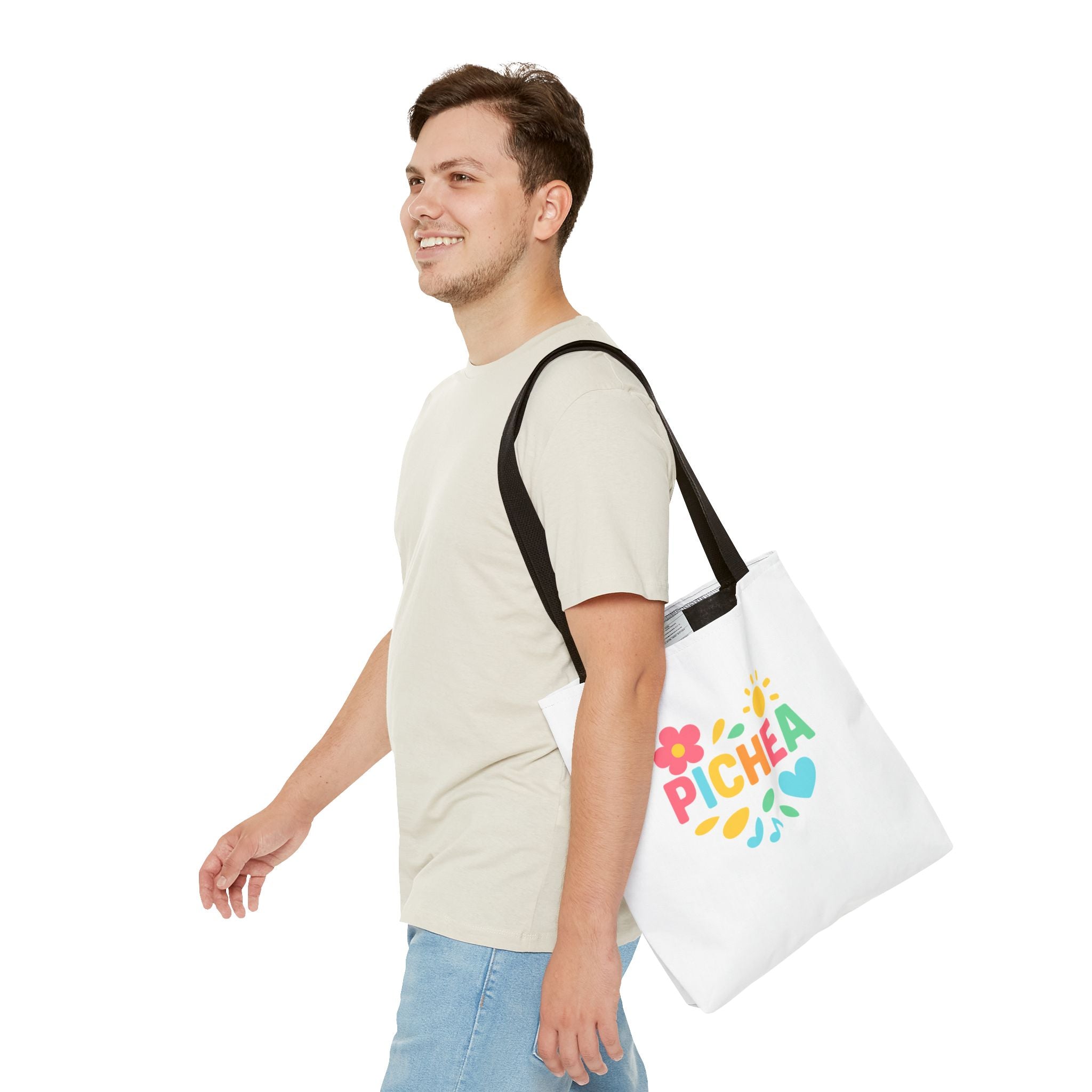 Pichea Colorful Floral Tote Bag, Shopping Bag, Beach Tote, Gift for Her, Eco-Friendly Bag, Spring/Summer Style