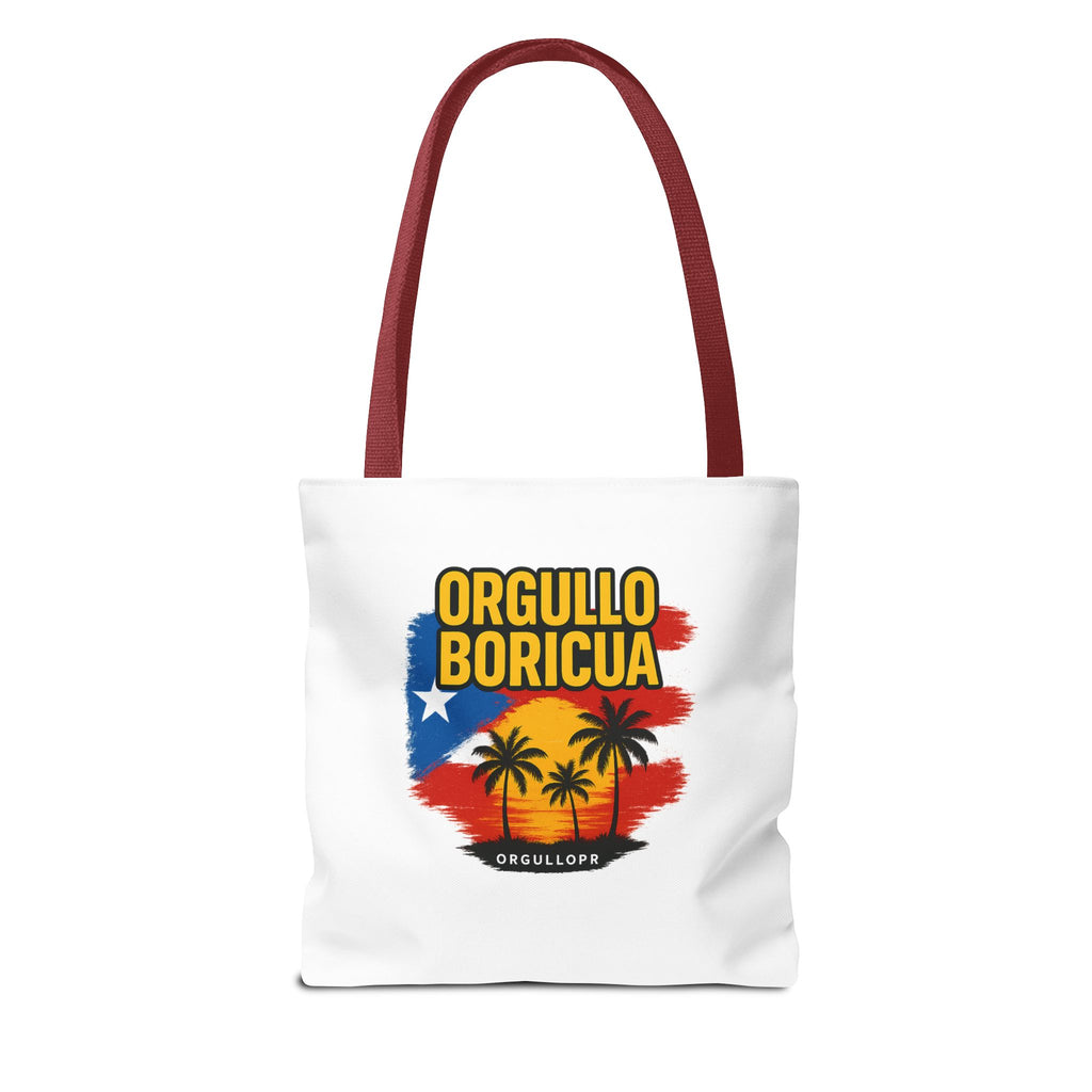 Proud Boricua Tote Bag - Puerto Rican Flag Design