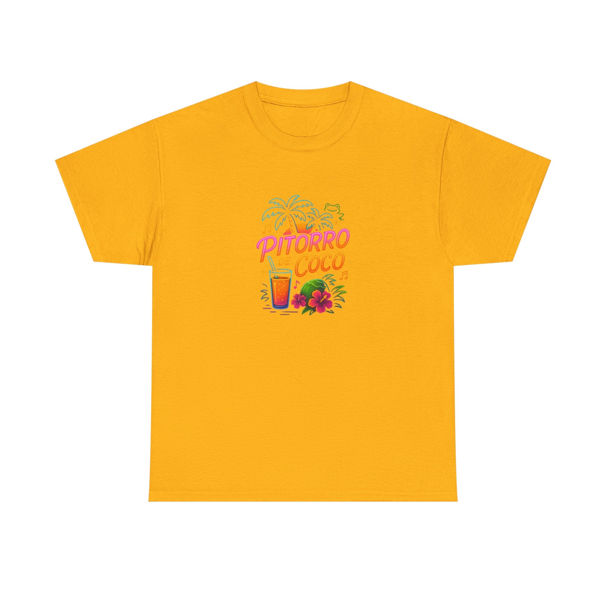 Pitorro Coco Graphic Tee, Summer Vibes Shirt, Unisex Heavy Cotton Tee, Tropical Drink Tee, Casual Wear for Beach Lovers