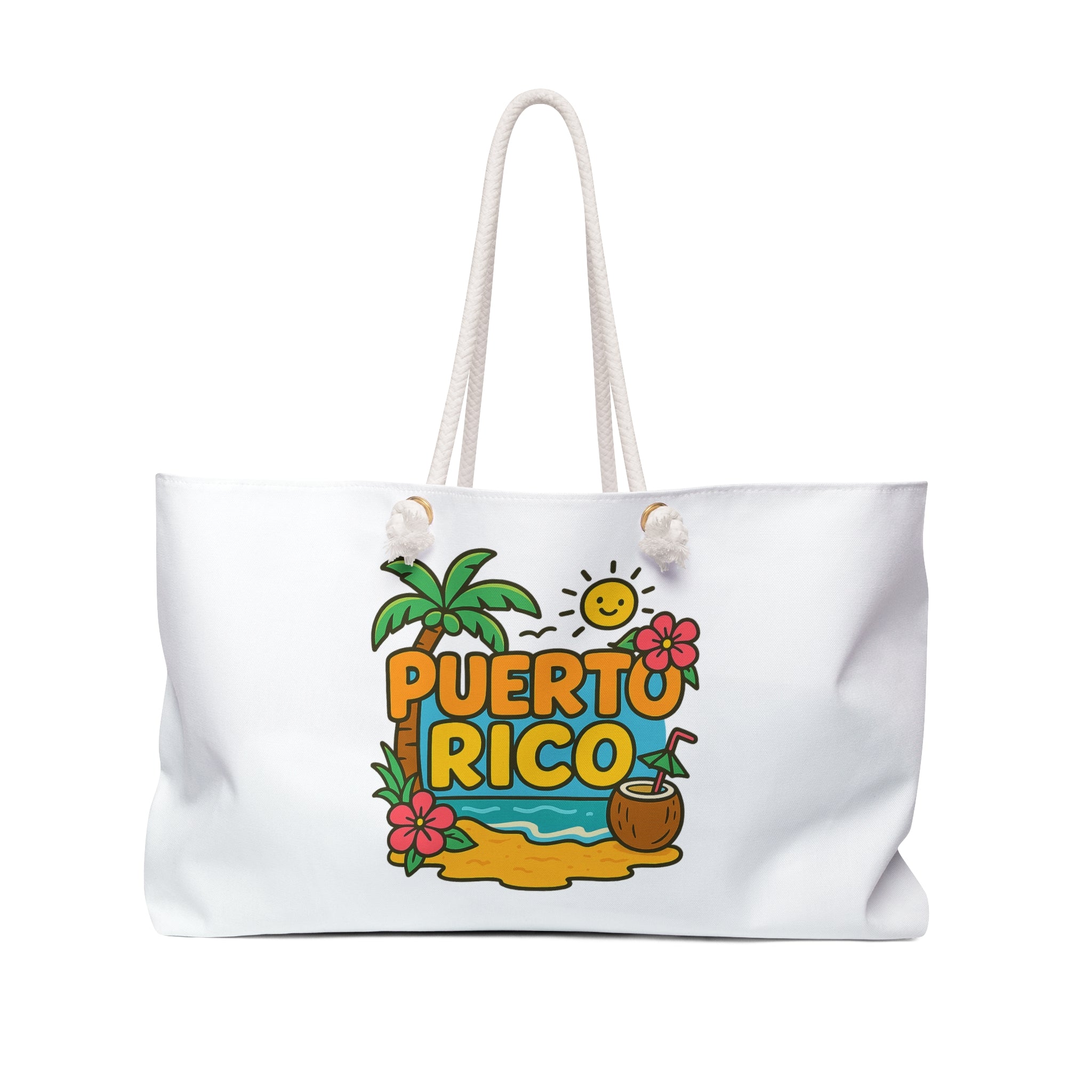Tropical Puerto Rico Weekender Bag, Travel Tote, Beach Bag, Vacation Essentials, Gift for Travelers