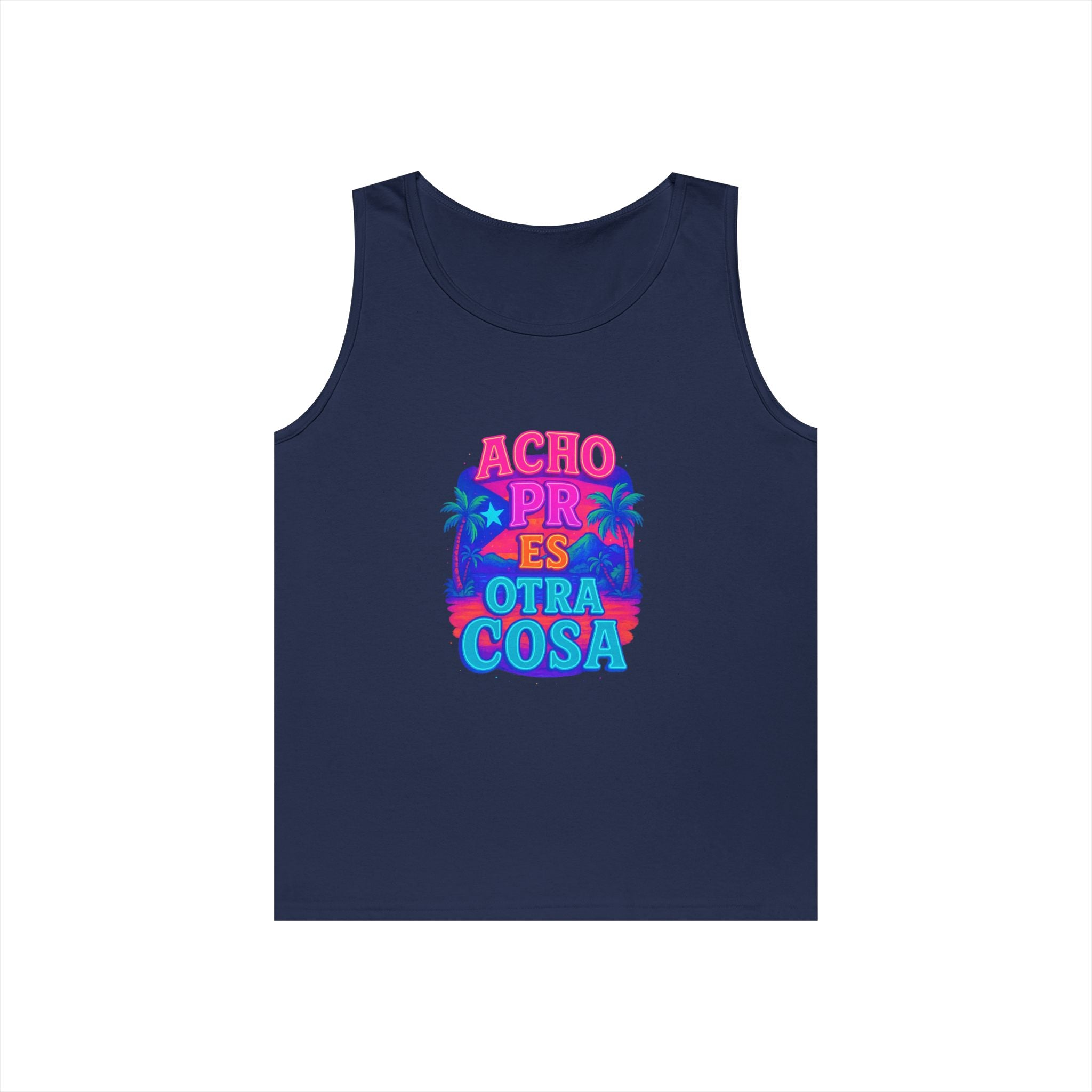 Colorful Graphic Tank Top, Unisex Cotton Summer Wear, Fun Tees for Parties, Vacation Essential, Gift Idea, Beachwear
