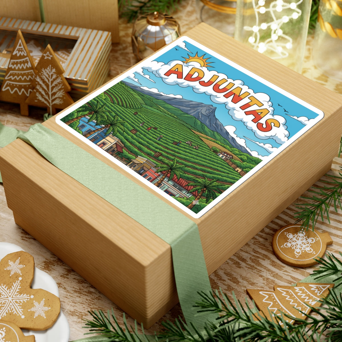 Adjuntas Kiss-Cut Stickers