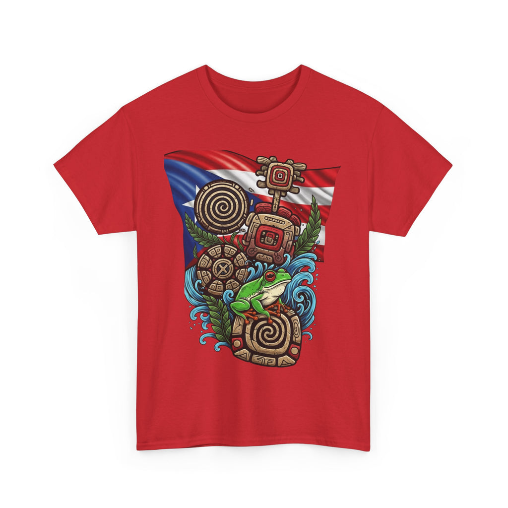 T-Shirt Featuring Tropical Island Design