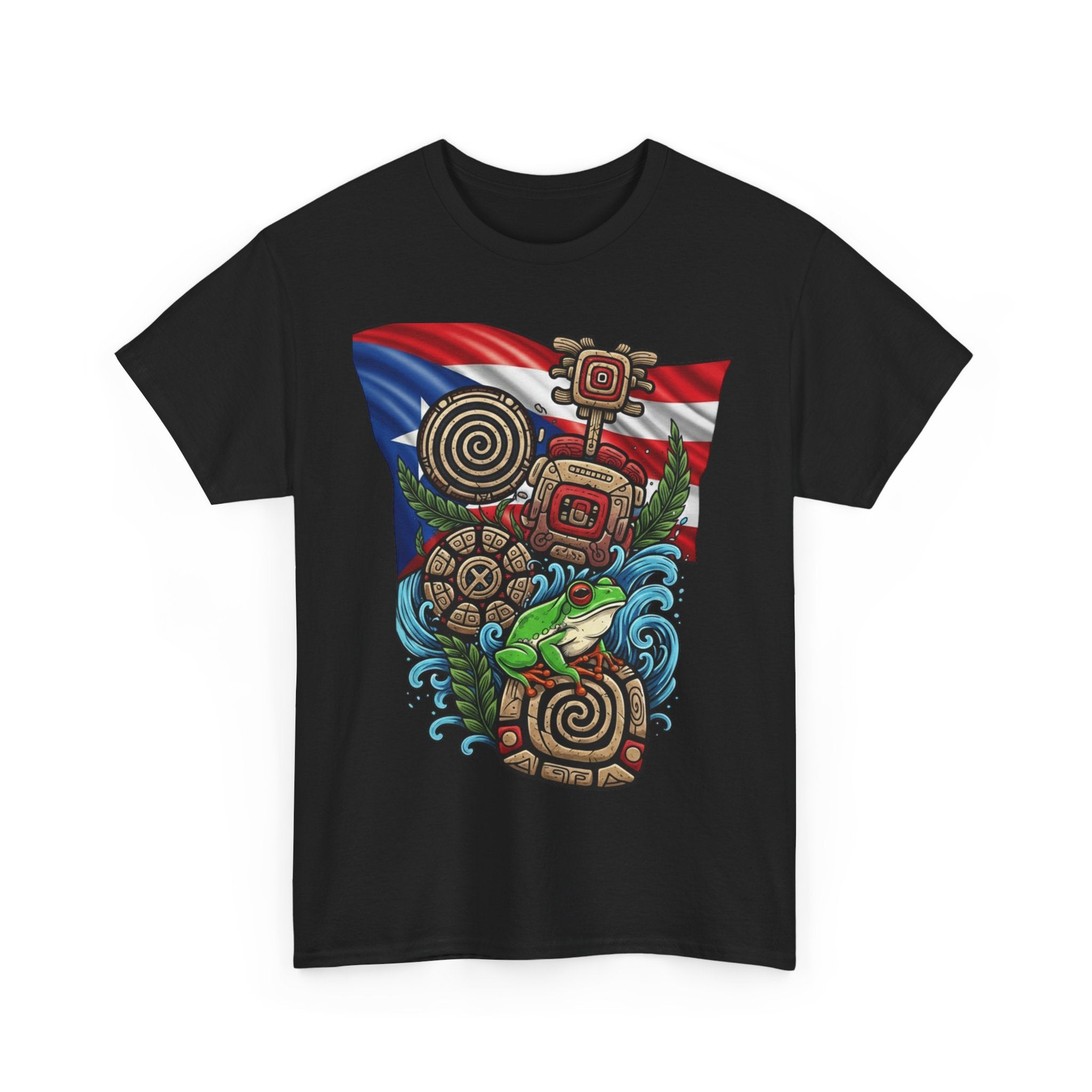 T-Shirt Featuring Tropical Island Design