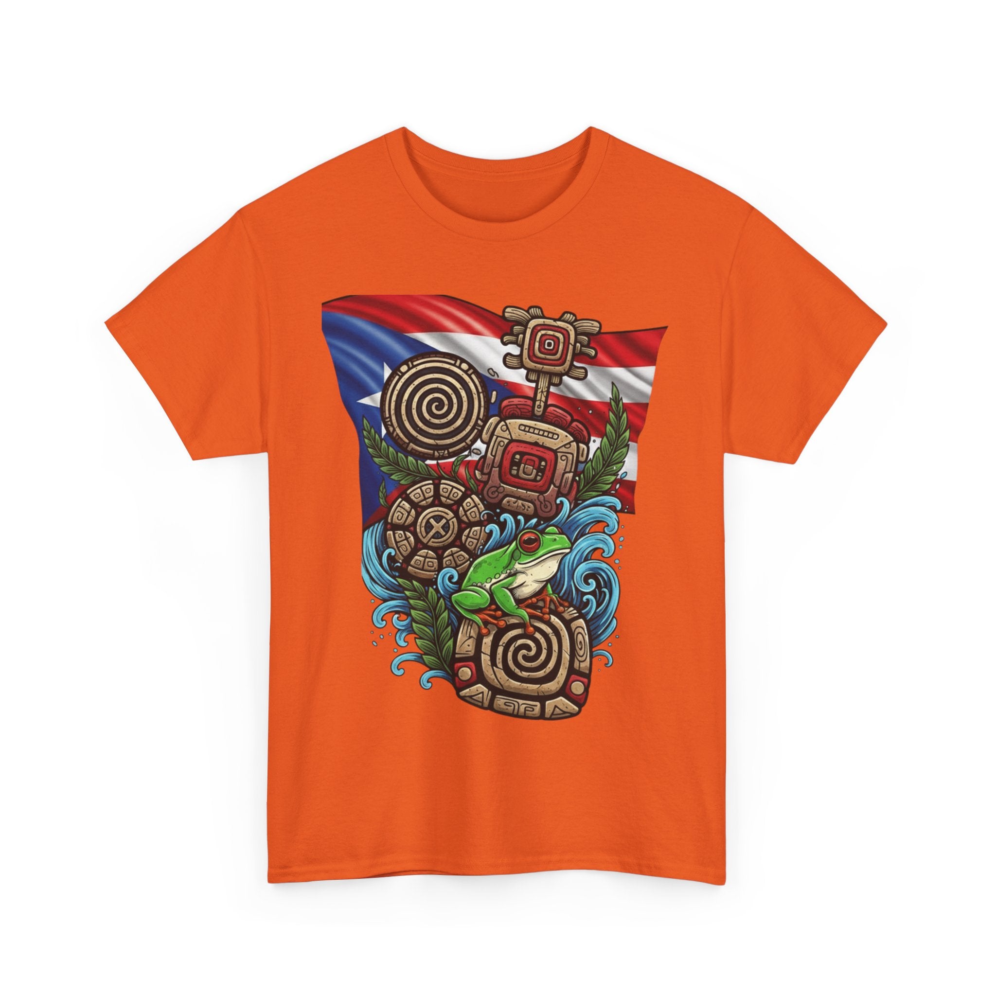 T-Shirt Featuring Tropical Island Design
